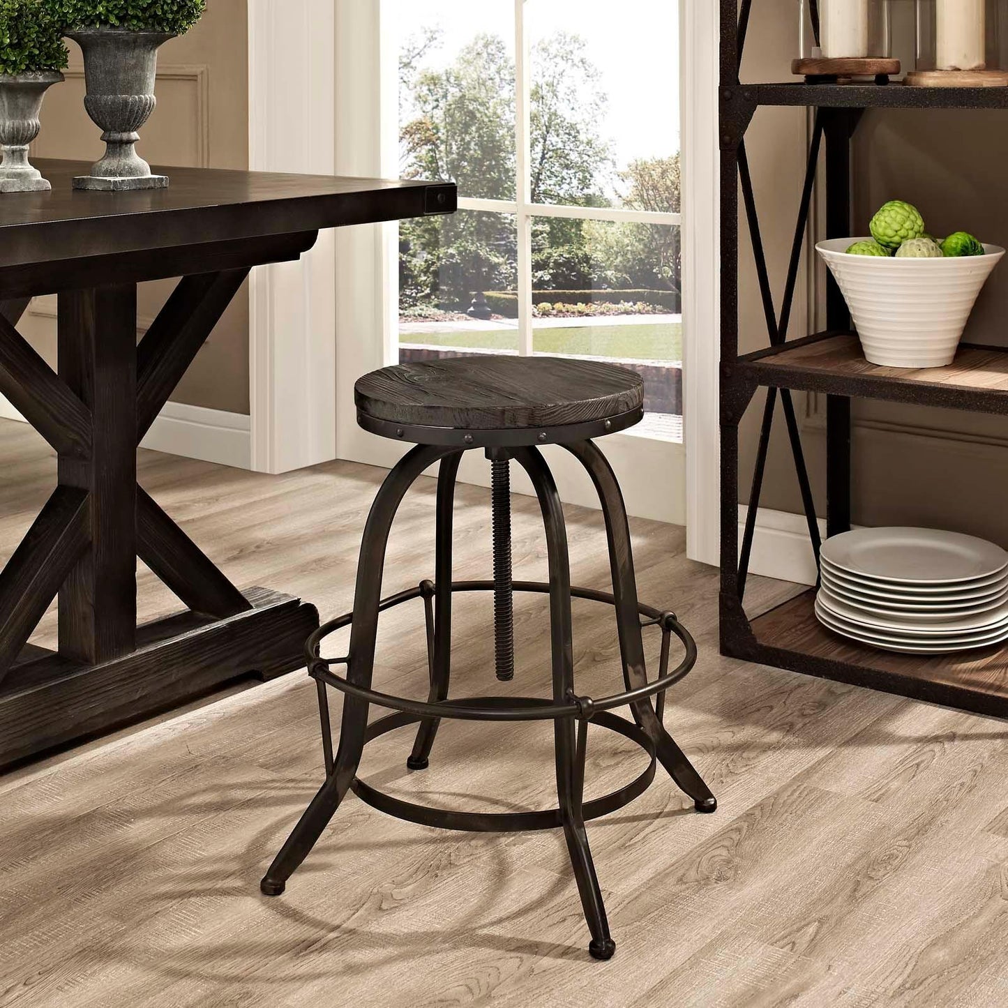 Modway Collect Wood Top Bar Stool FredCo