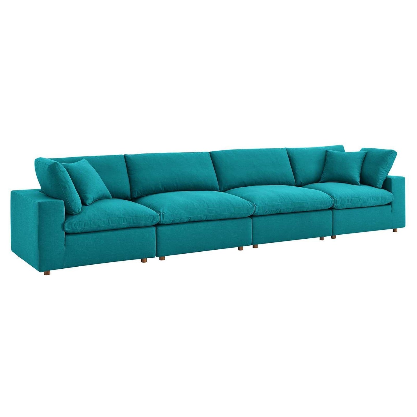 Modway Commix Down Filled Overstuffed 4 Piece Sectional Sofa Set, EEI-3357 FredCo