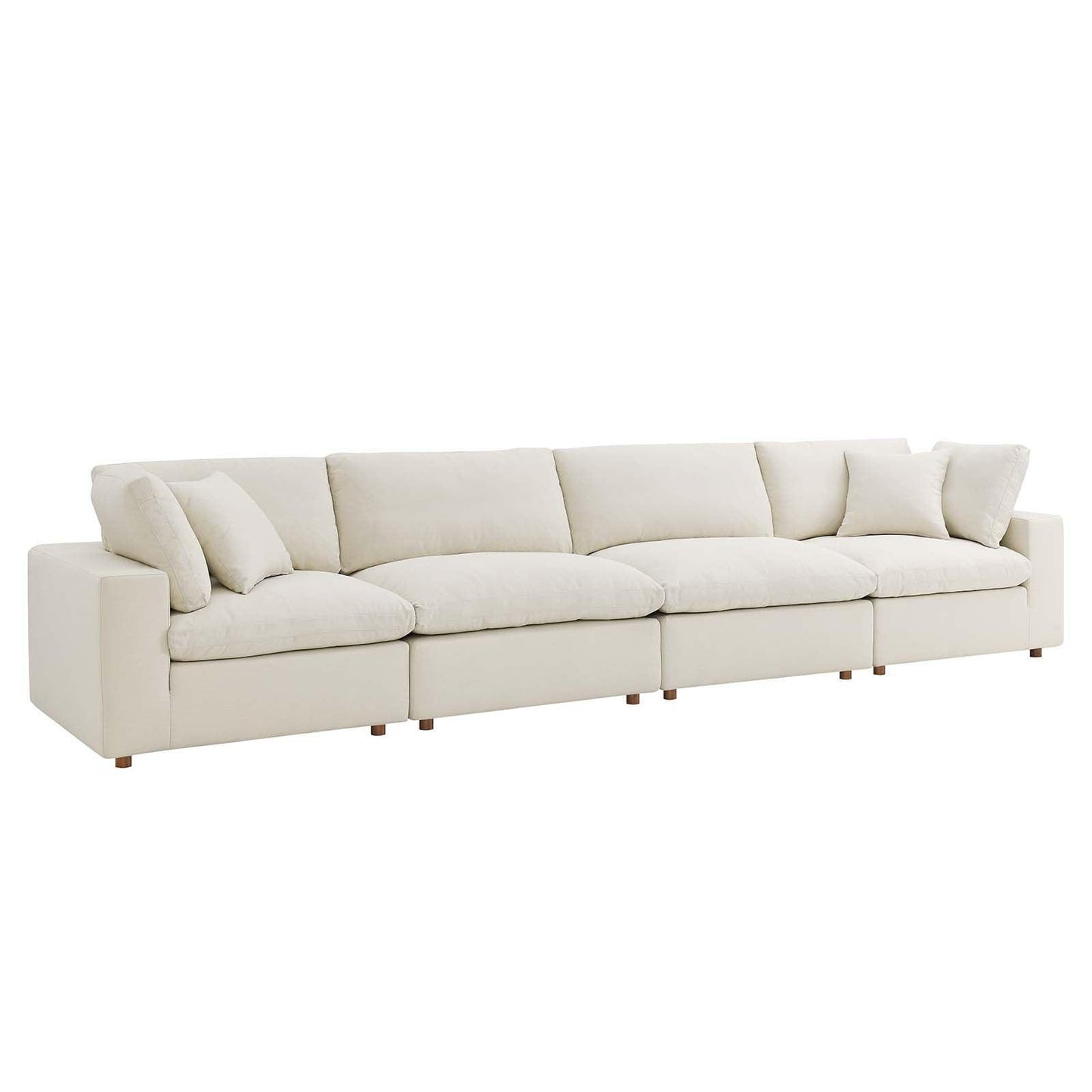 Modway Commix Down Filled Overstuffed 4 Piece Sectional Sofa Set, EEI-3357 FredCo