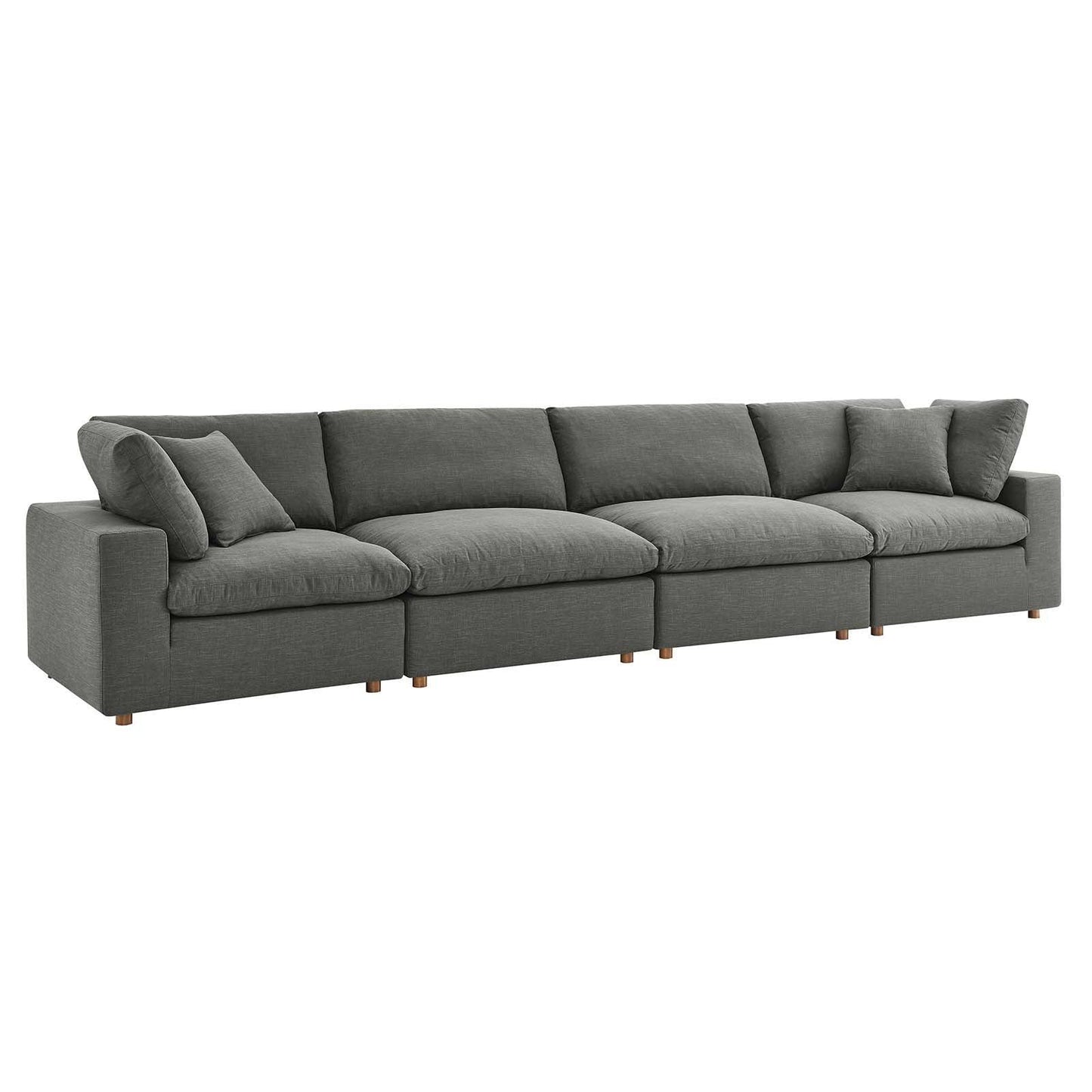 Modway Commix Down Filled Overstuffed 4 Piece Sectional Sofa Set, EEI-3357 FredCo