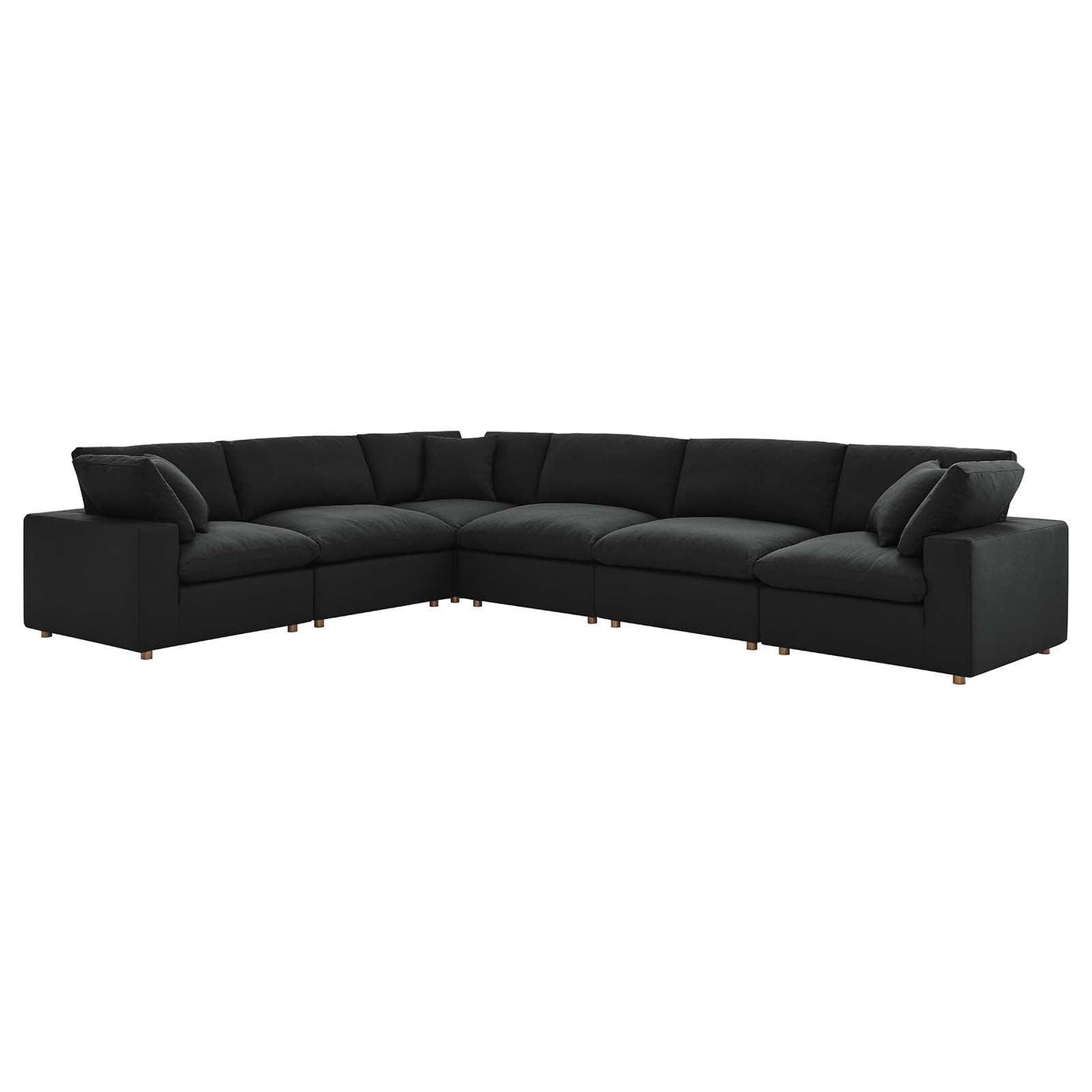 Modway Commix Down Filled Overstuffed 6 Piece Sectional Sofa Set FredCo