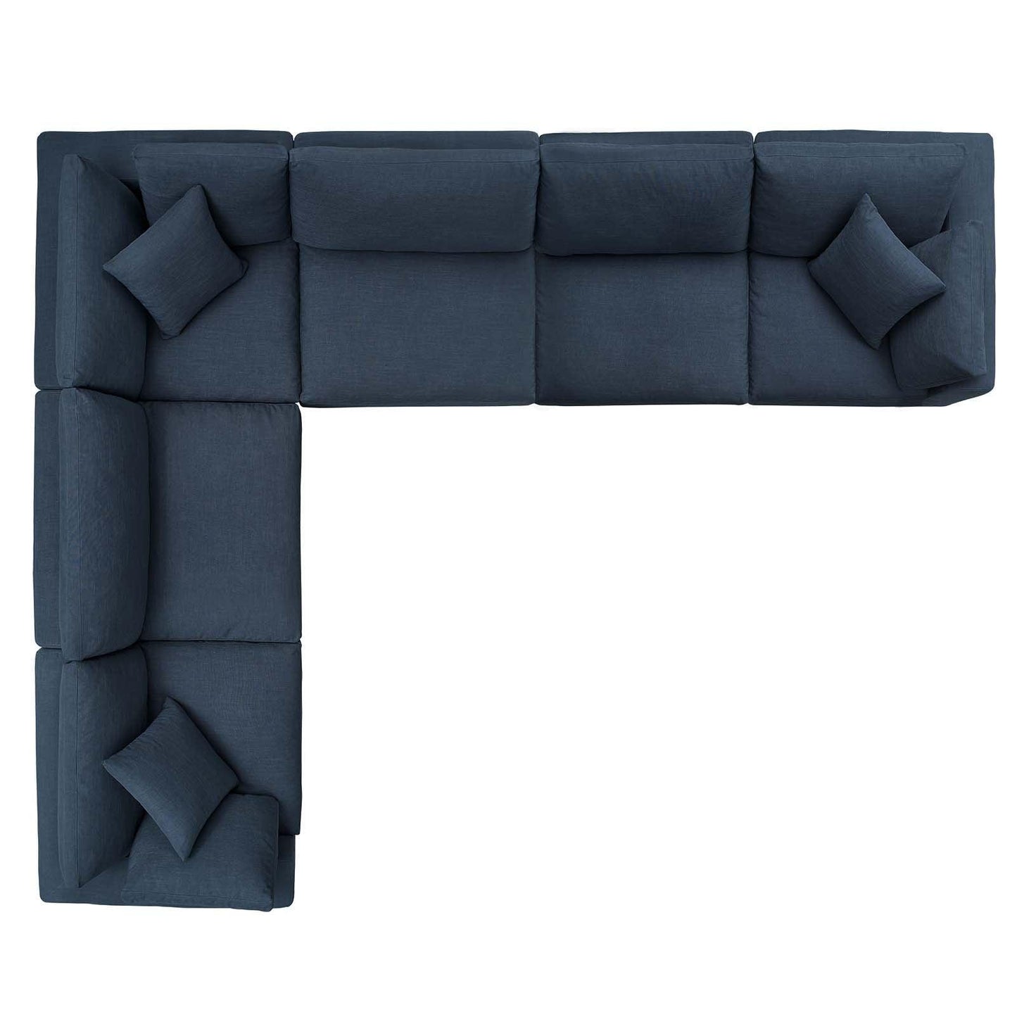 Modway Commix Down Filled Overstuffed 6 Piece Sectional Sofa Set FredCo
