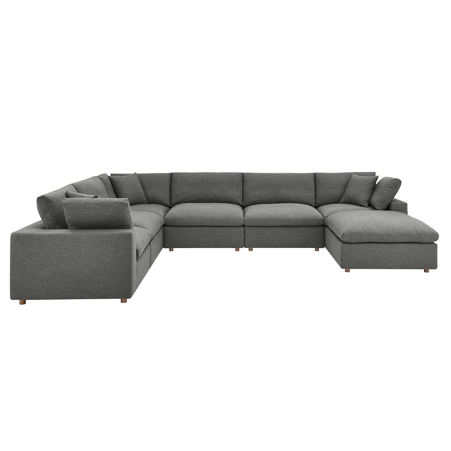 Modway Commix Down Filled Overstuffed 7-Piece Sectional Sofa FredCo
