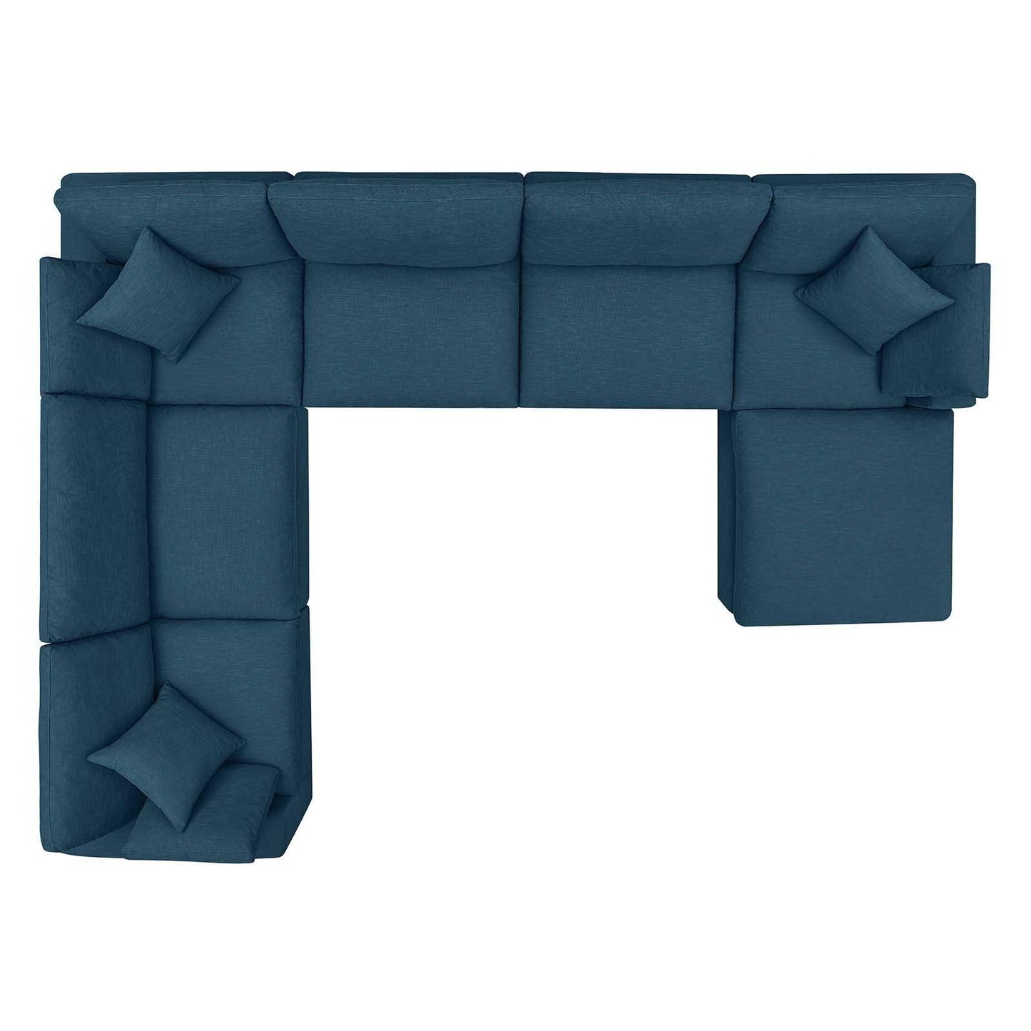 Modway Commix Down Filled Overstuffed 7-Piece Sectional Sofa FredCo