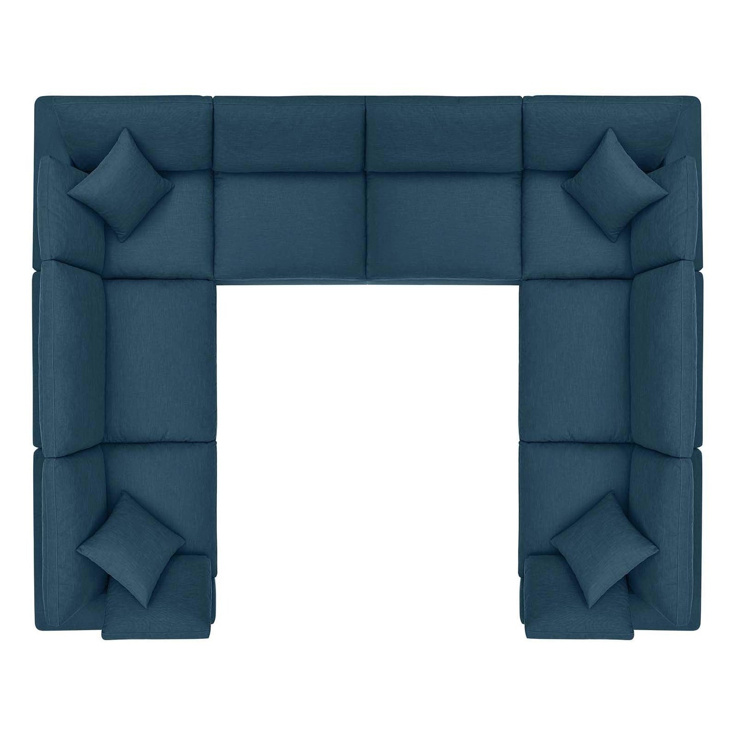 Modway Commix Down Filled Overstuffed 8-Piece Sectional Sofa FredCo
