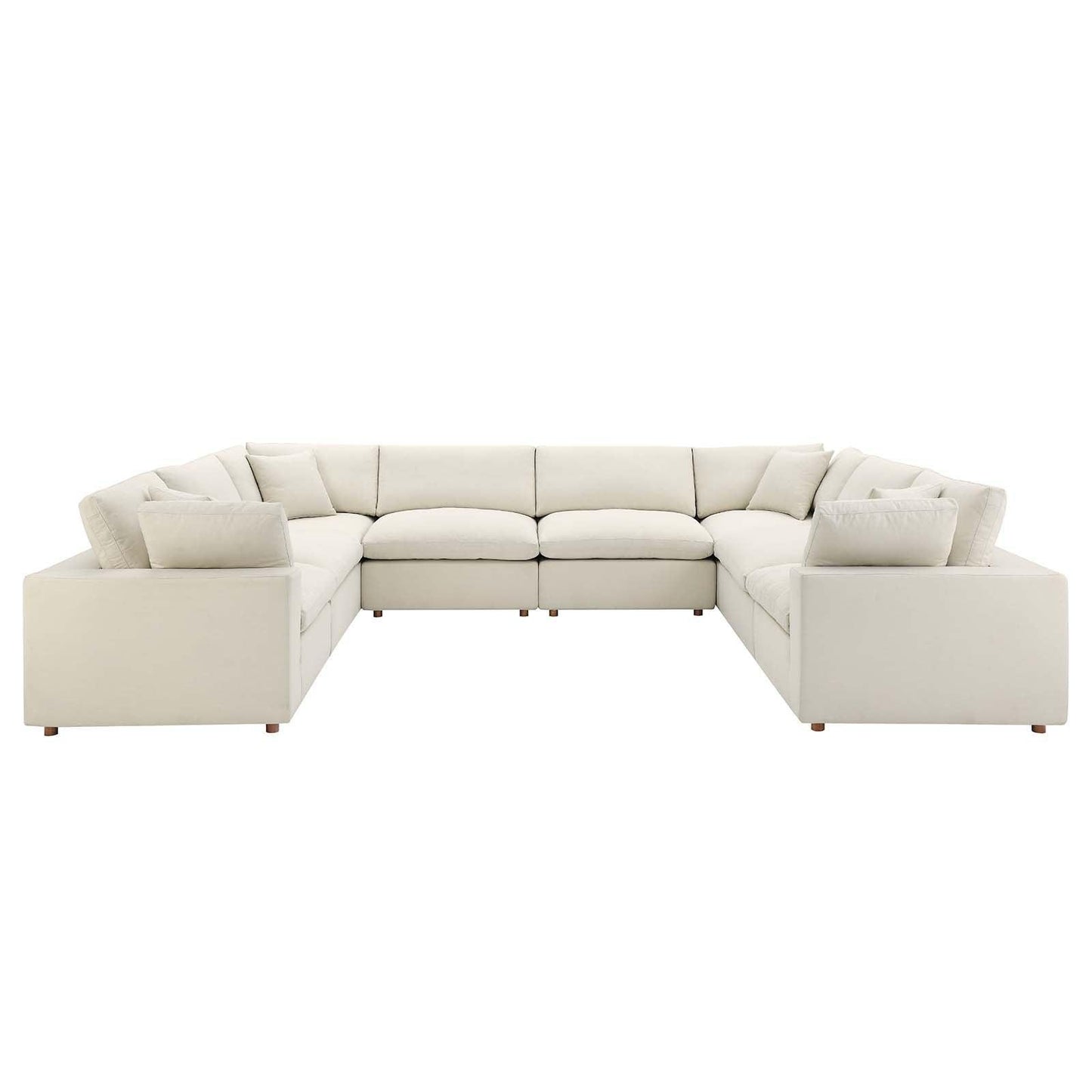 Modway Commix Down Filled Overstuffed 8-Piece Sectional Sofa FredCo