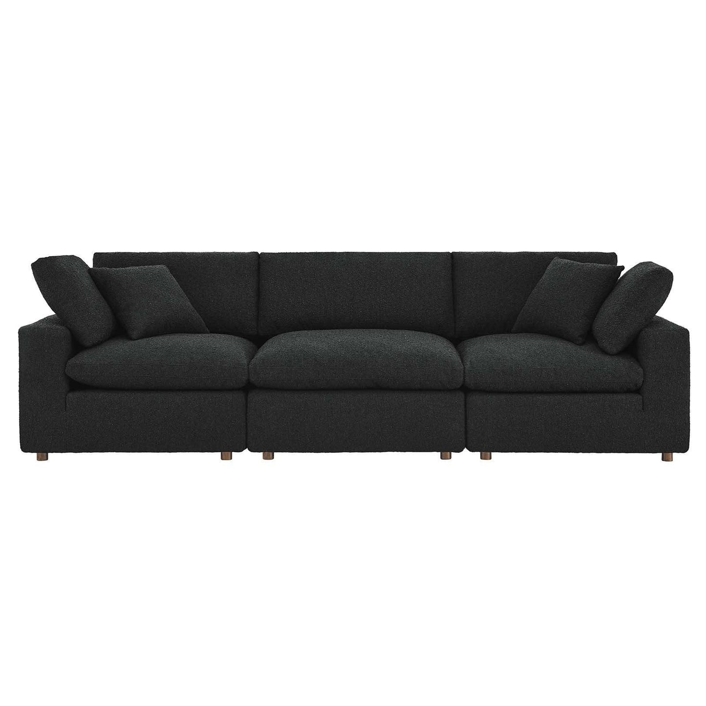 Modway Commix Down Filled Overstuffed Boucle Fabric 3-Seater Sofa FredCo