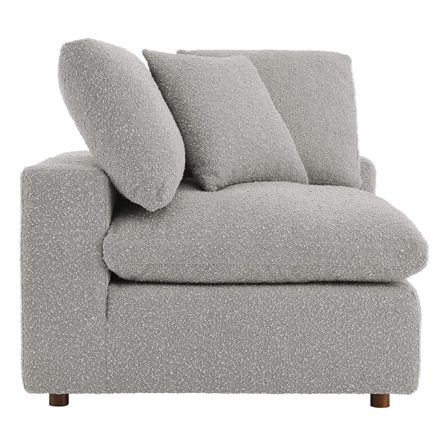 Modway Commix Down Filled Overstuffed Boucle Fabric Corner Chair FredCo