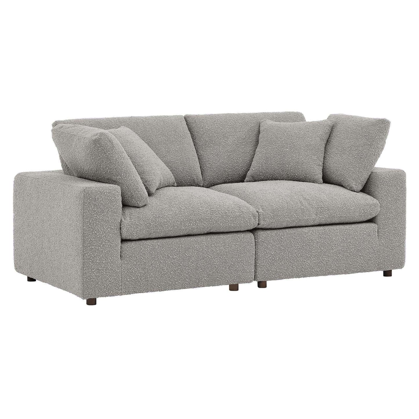 Modway Commix Down Filled Overstuffed Boucle Fabric Loveseat FredCo