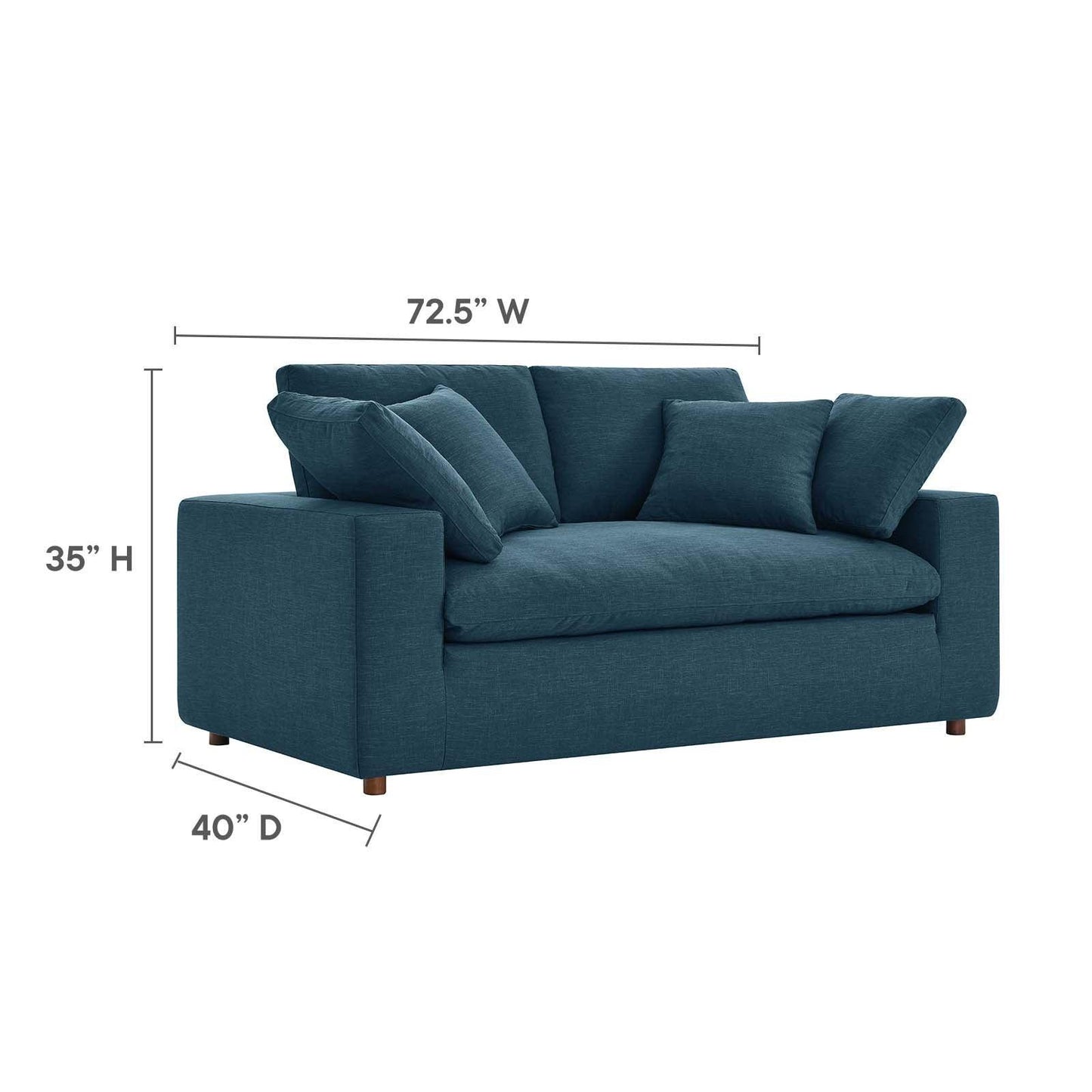 Modway Commix Down Filled Overstuffed Loveseat FredCo