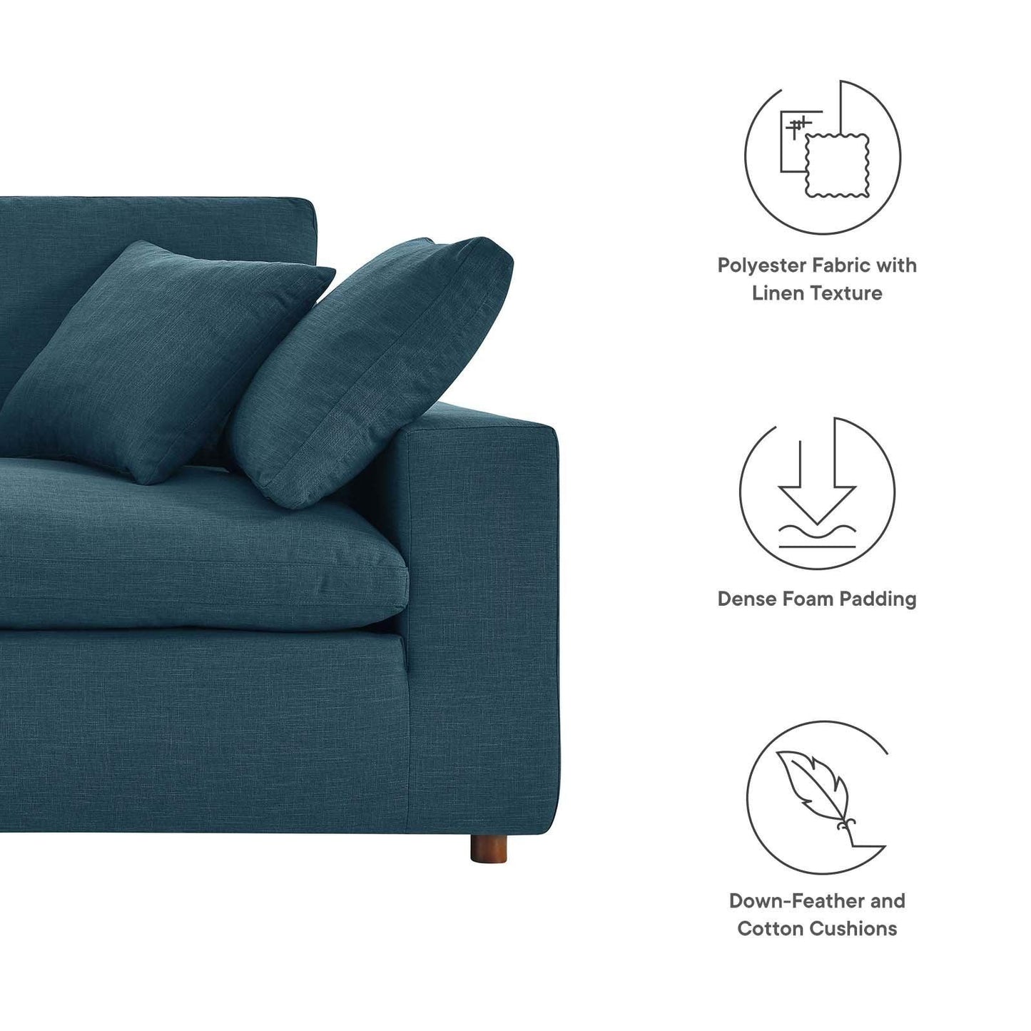 Modway Commix Down Filled Overstuffed Loveseat FredCo