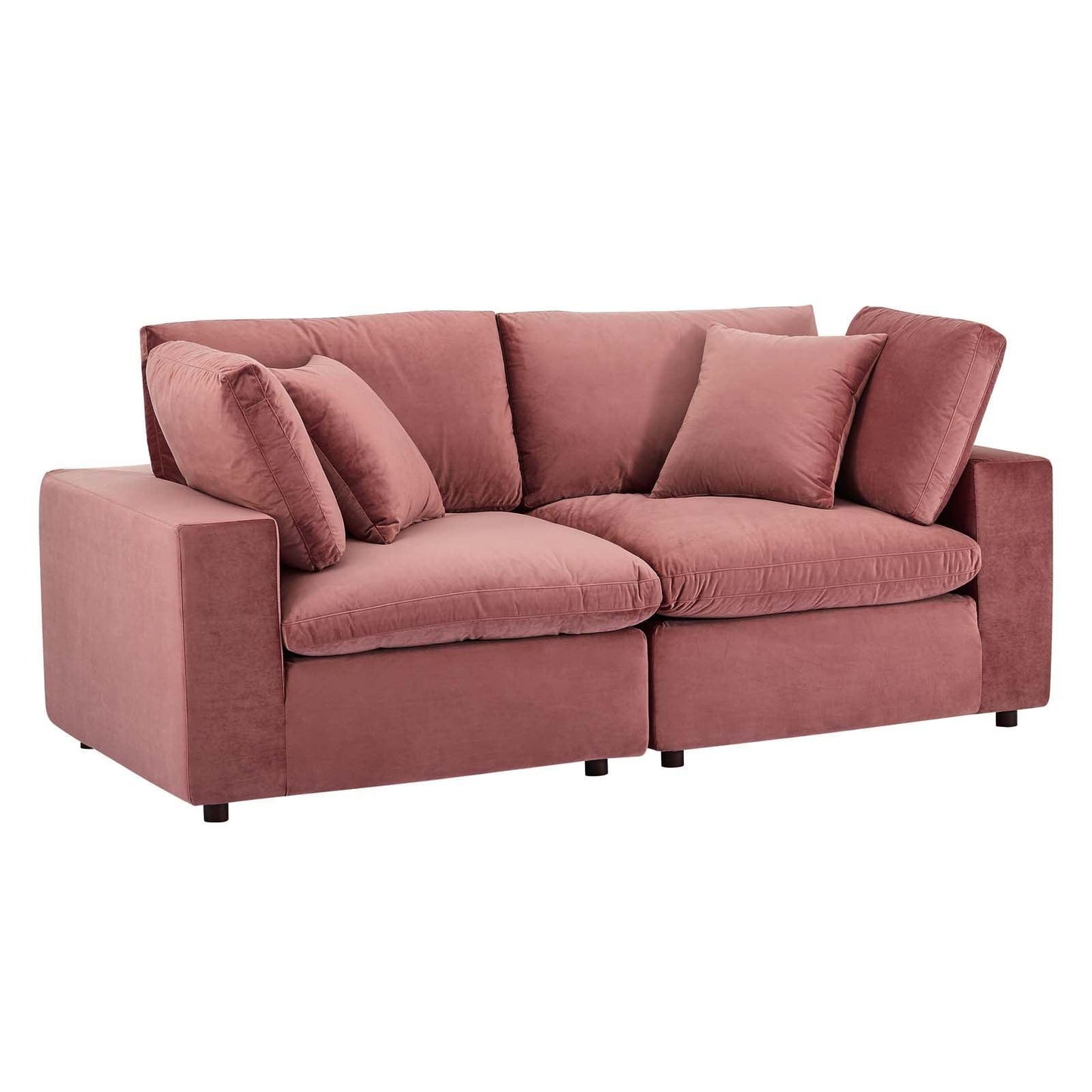 Modway Commix Down Filled Overstuffed Performance Velvet Loveseat FredCo