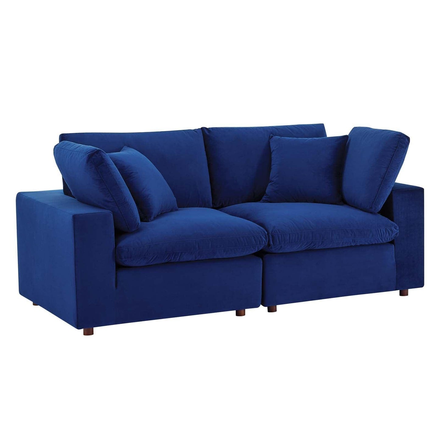 Modway Commix Down Filled Overstuffed Performance Velvet Loveseat FredCo