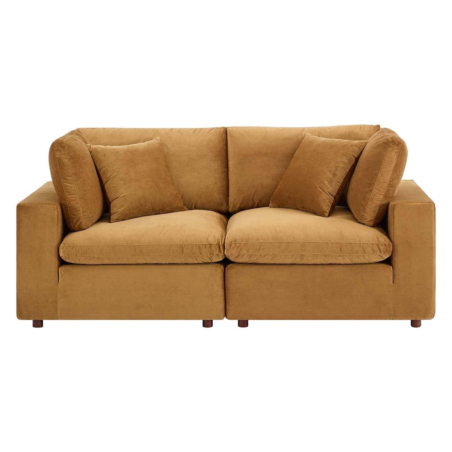 Modway Commix Down Filled Overstuffed Performance Velvet Loveseat FredCo