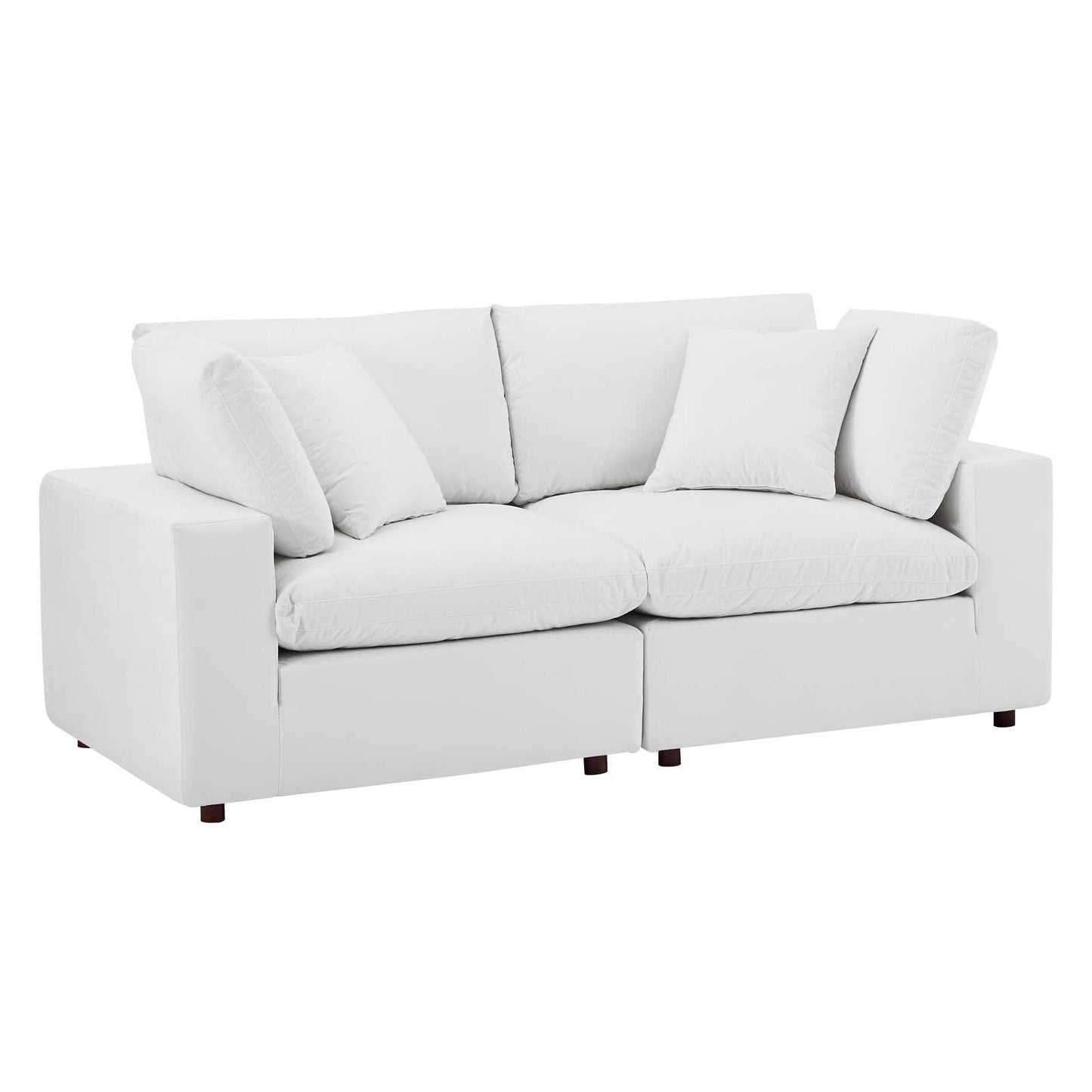 Modway Commix Down Filled Overstuffed Performance Velvet Loveseat FredCo