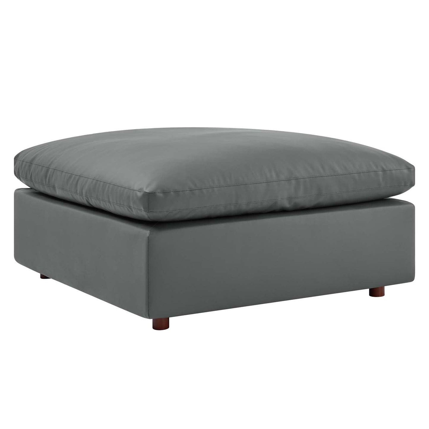 Modway Commix Down Filled Overstuffed Vegan Leather 4-Piece Sectional Sofa FredCo
