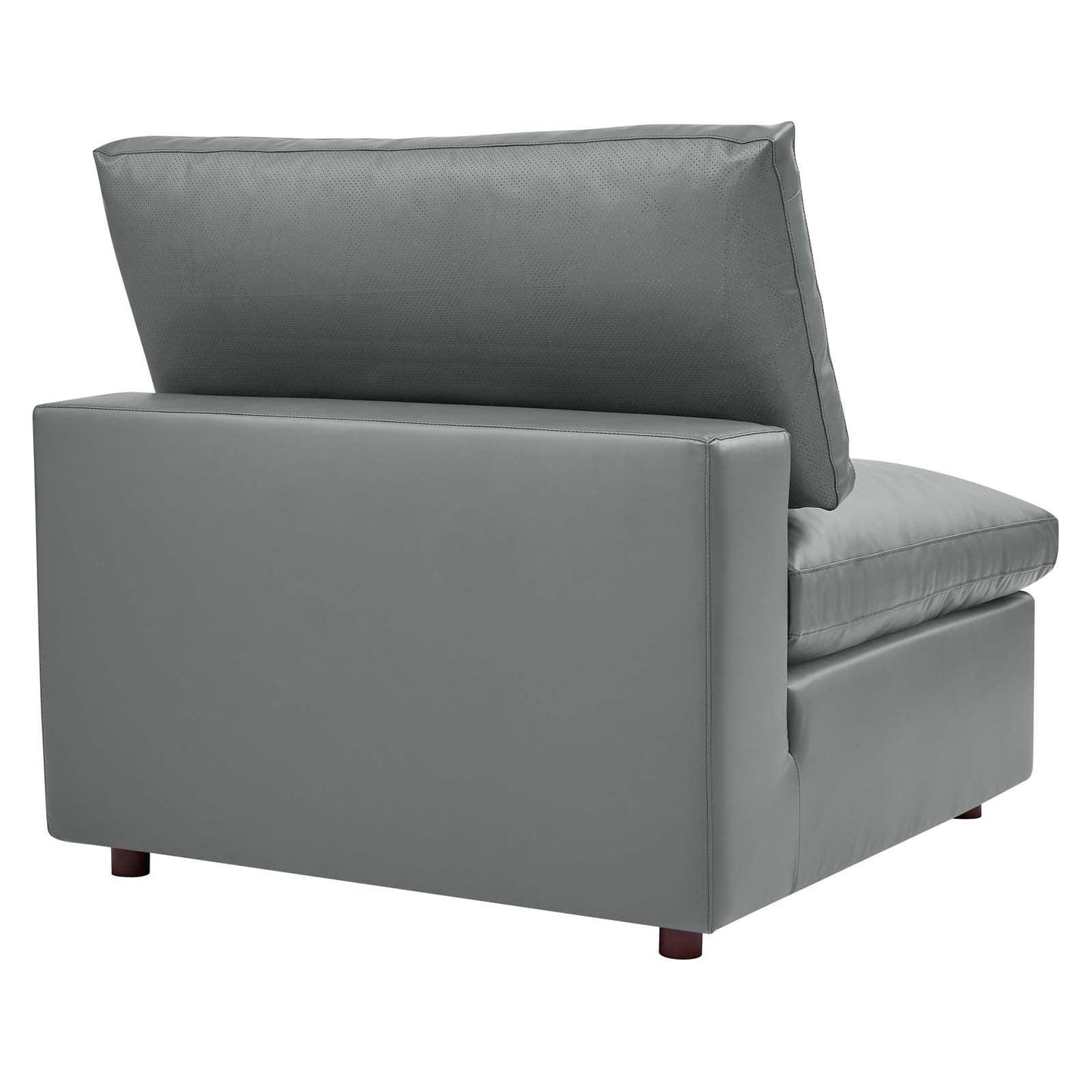 Modway Commix Down Filled Overstuffed Vegan Leather 4-Piece Sectional Sofa FredCo