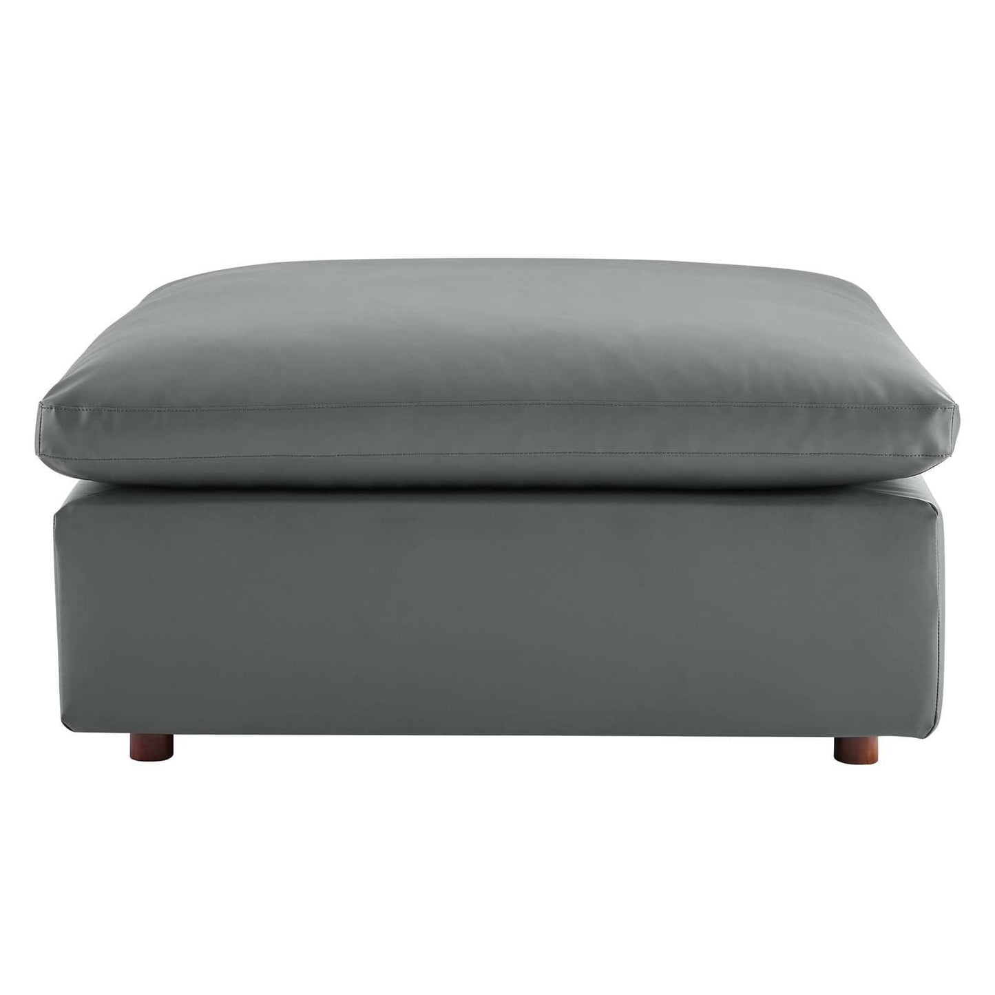 Modway Commix Down Filled Overstuffed Vegan Leather 4-Piece Sectional Sofa FredCo