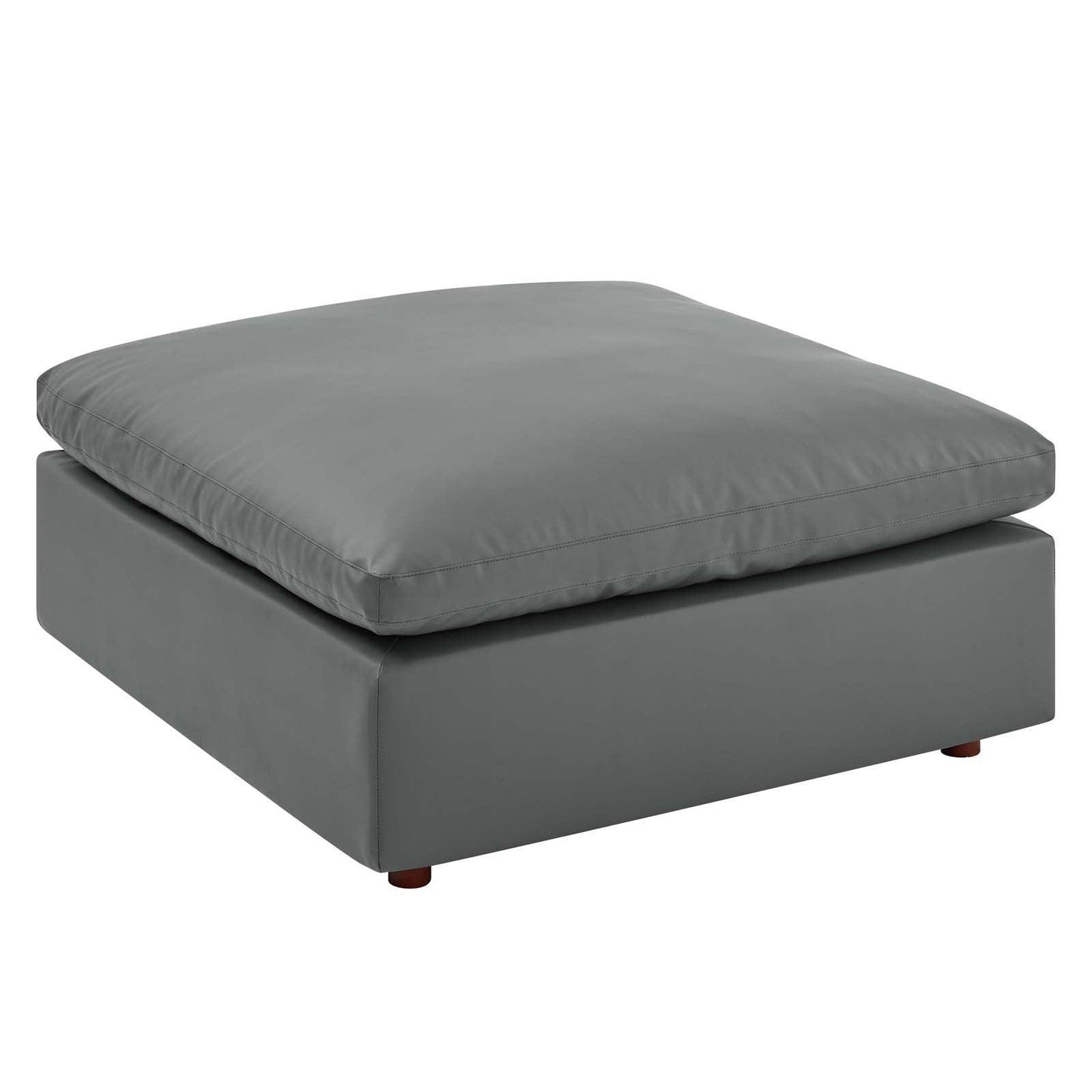 Modway Commix Down Filled Overstuffed Vegan Leather 4-Piece Sectional Sofa FredCo