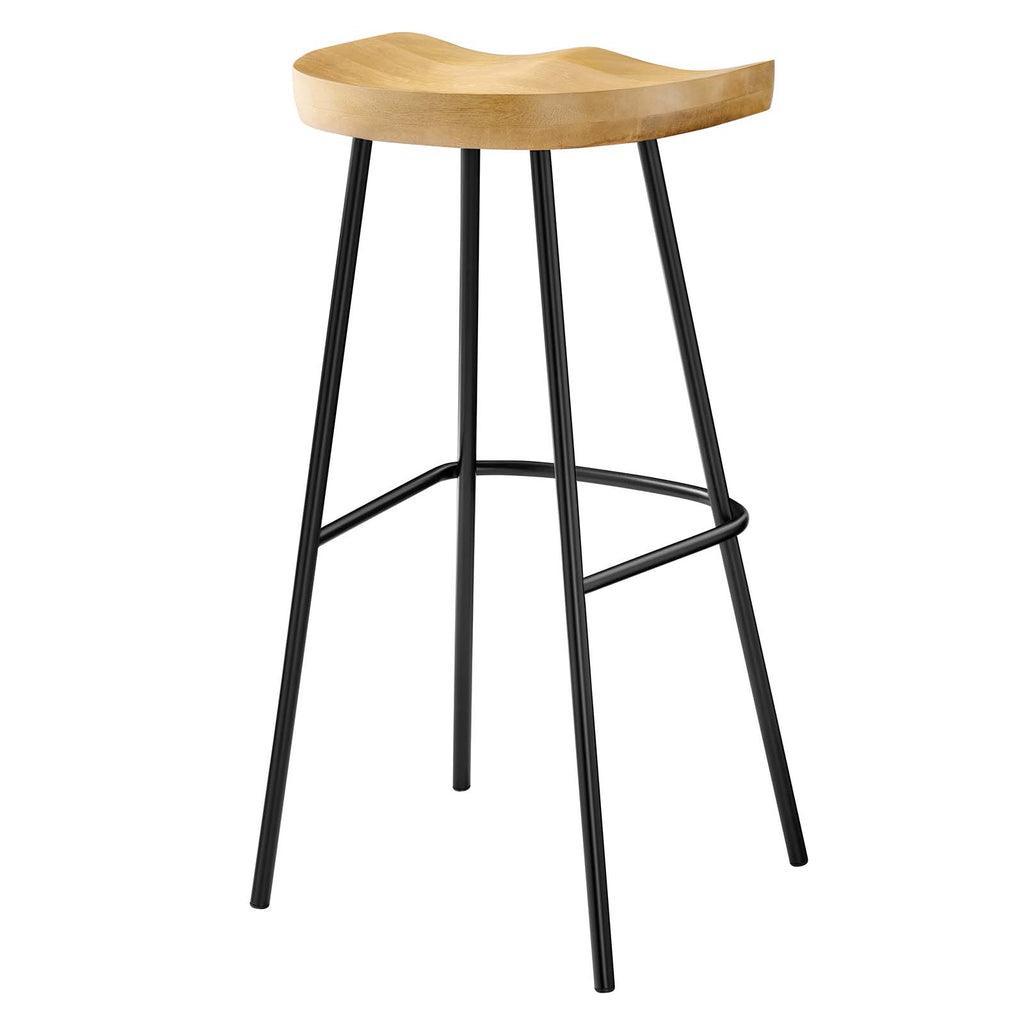 Modway Concord Backless Wood Bar Stools - Set of 2 FredCo