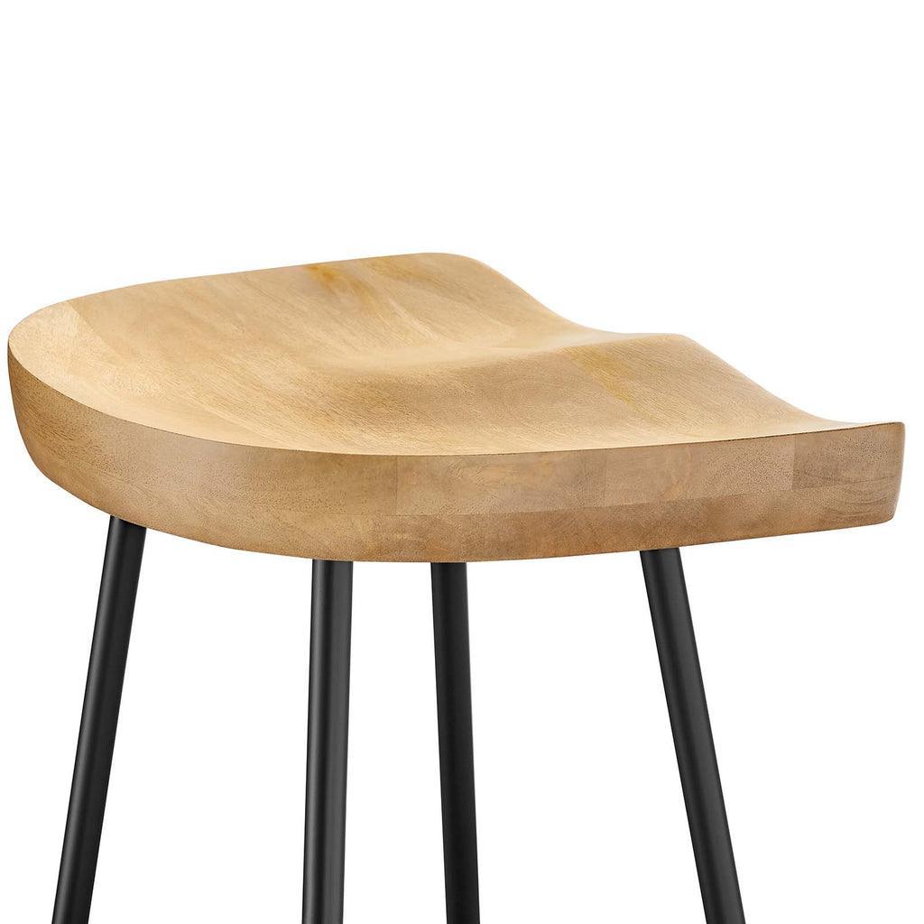 Modway Concord Backless Wood Bar Stools - Set of 2 FredCo