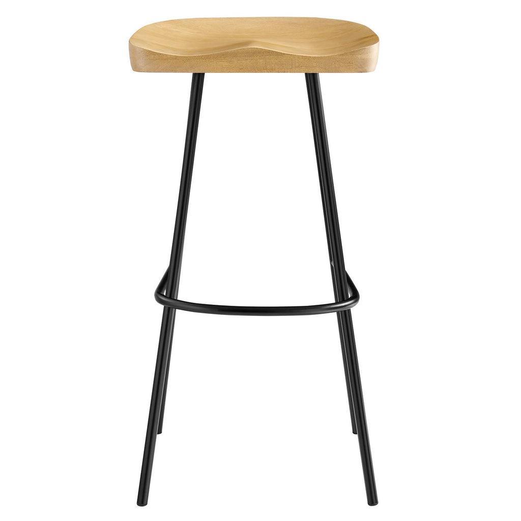 Modway Concord Backless Wood Bar Stools - Set of 2 FredCo