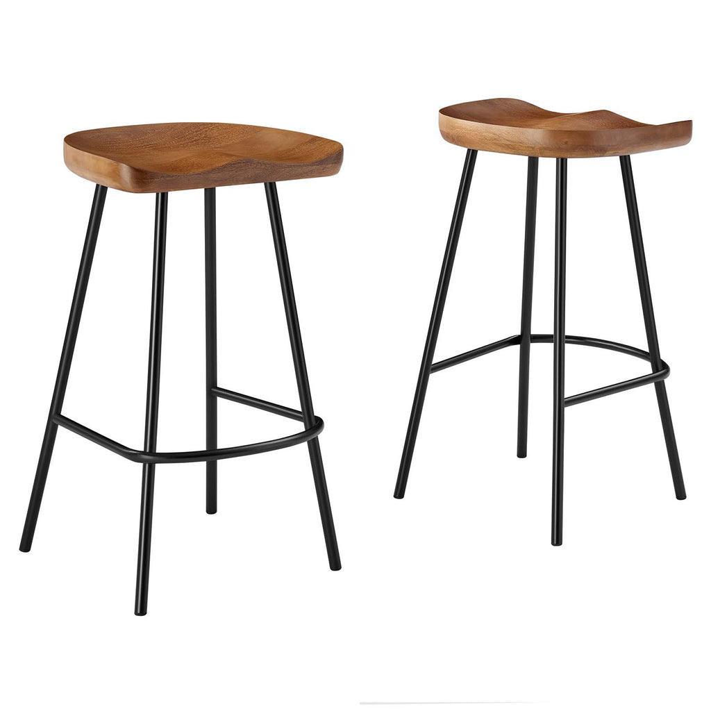 Modway Concord Backless Wood Counter Stools - Set of 2 FredCo
