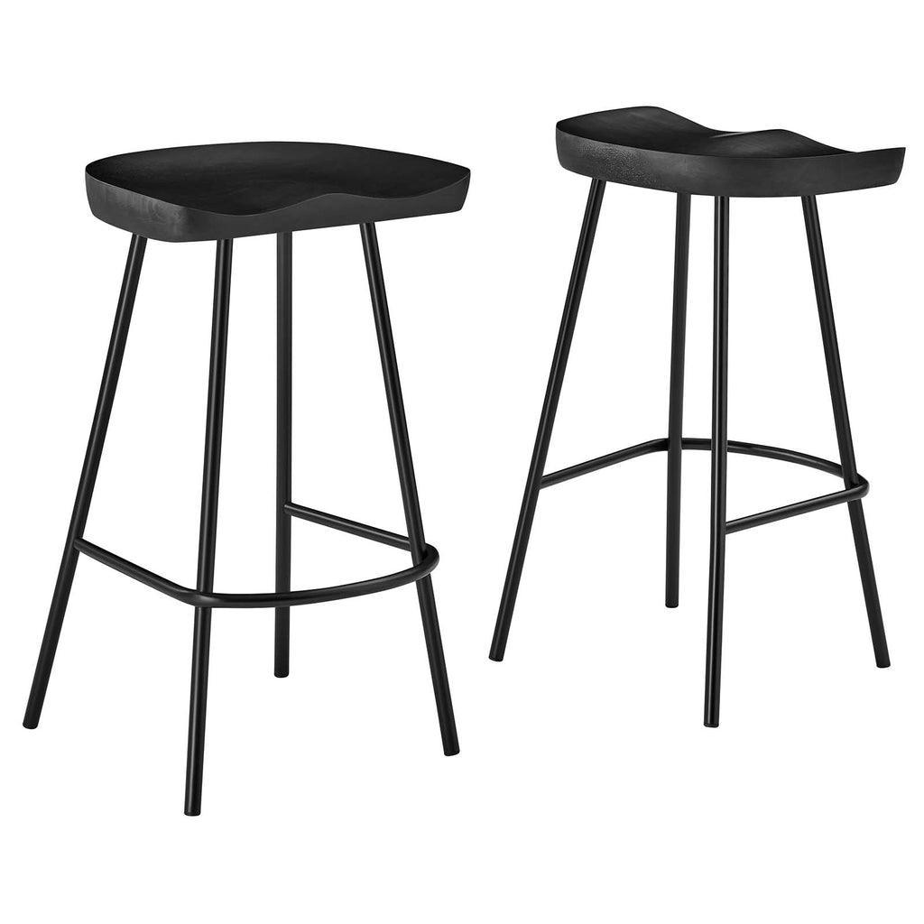 Modway Concord Backless Wood Counter Stools - Set of 2 FredCo