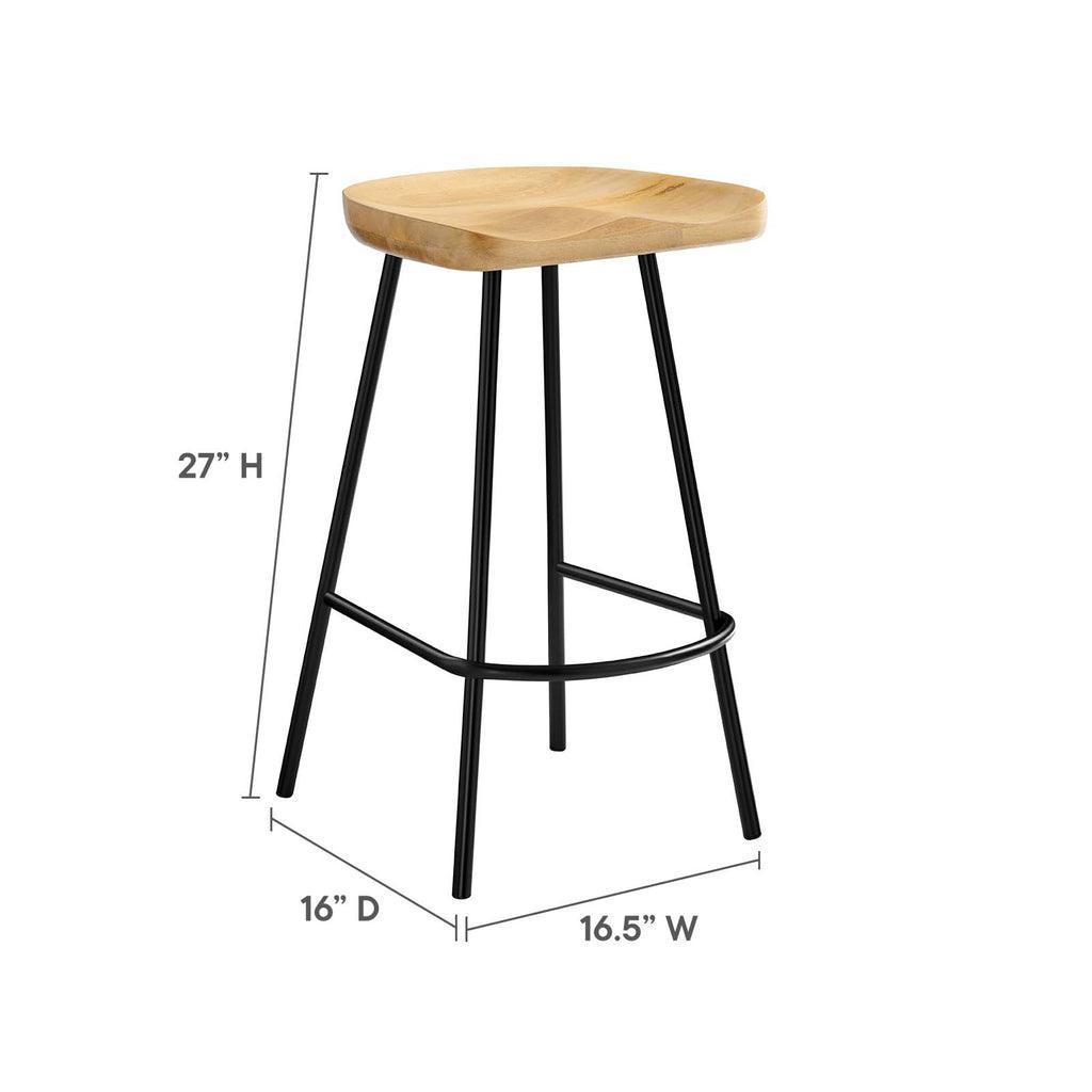 Modway Concord Backless Wood Counter Stools - Set of 2 FredCo