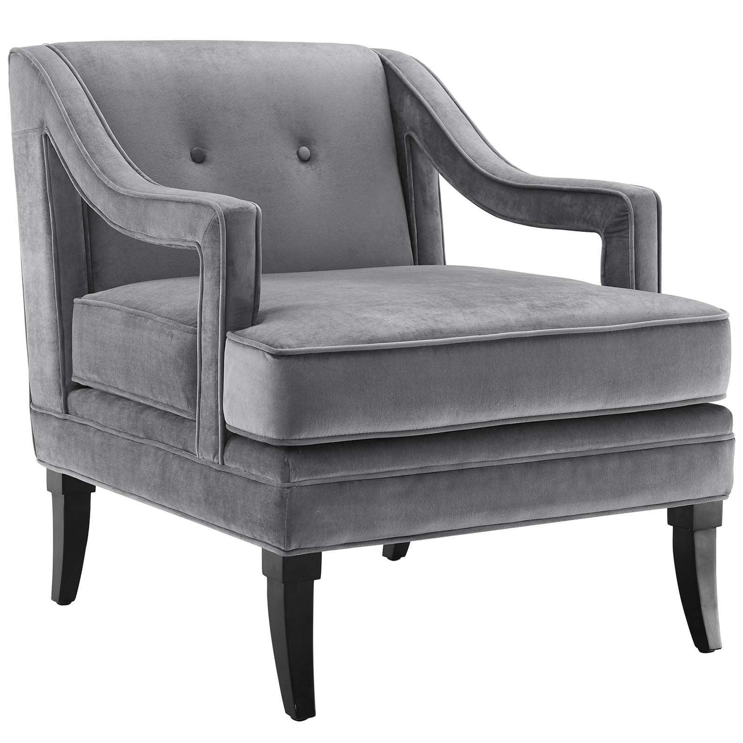 Modway Concur Button Tufted Performance Velvet Armchair FredCo