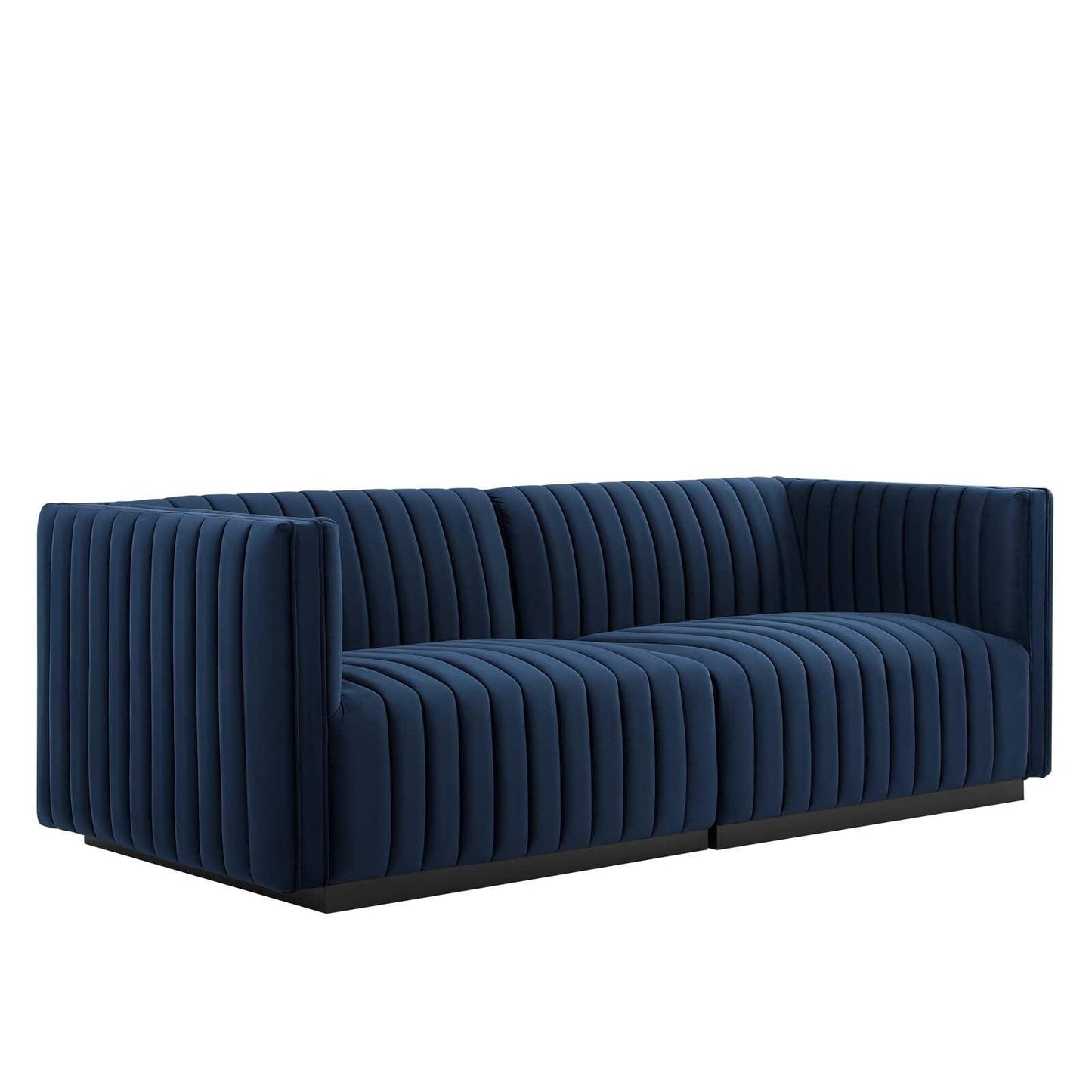 Modway Conjure Channel Tufted Performance Velvet Loveseat FredCo