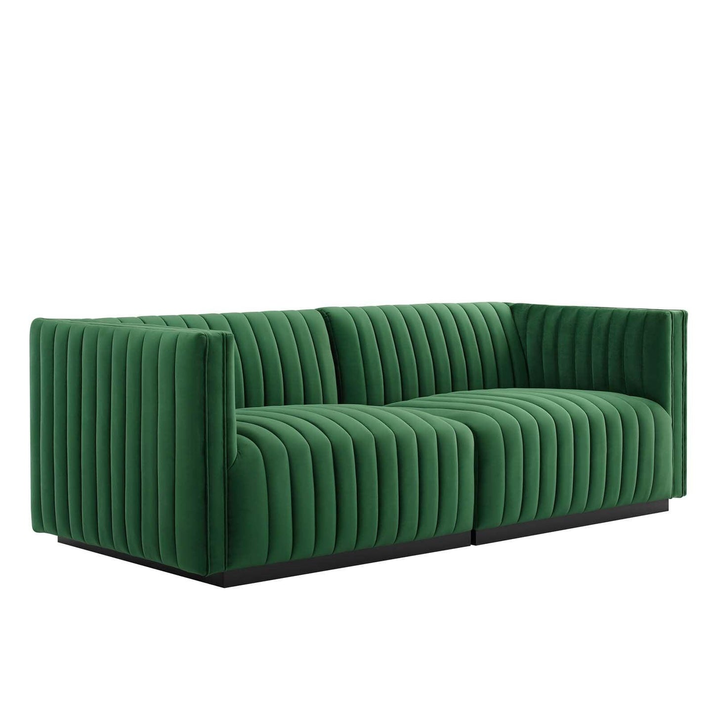 Modway Conjure Channel Tufted Performance Velvet Loveseat FredCo