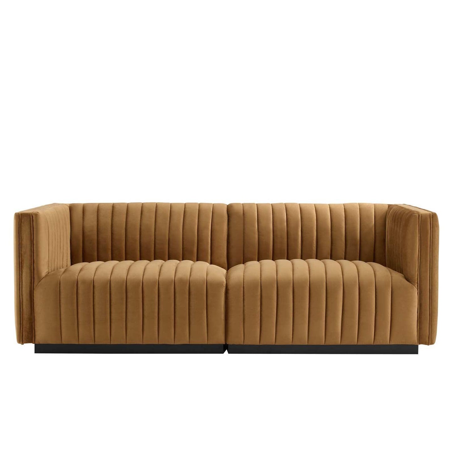 Modway Conjure Channel Tufted Performance Velvet Loveseat FredCo