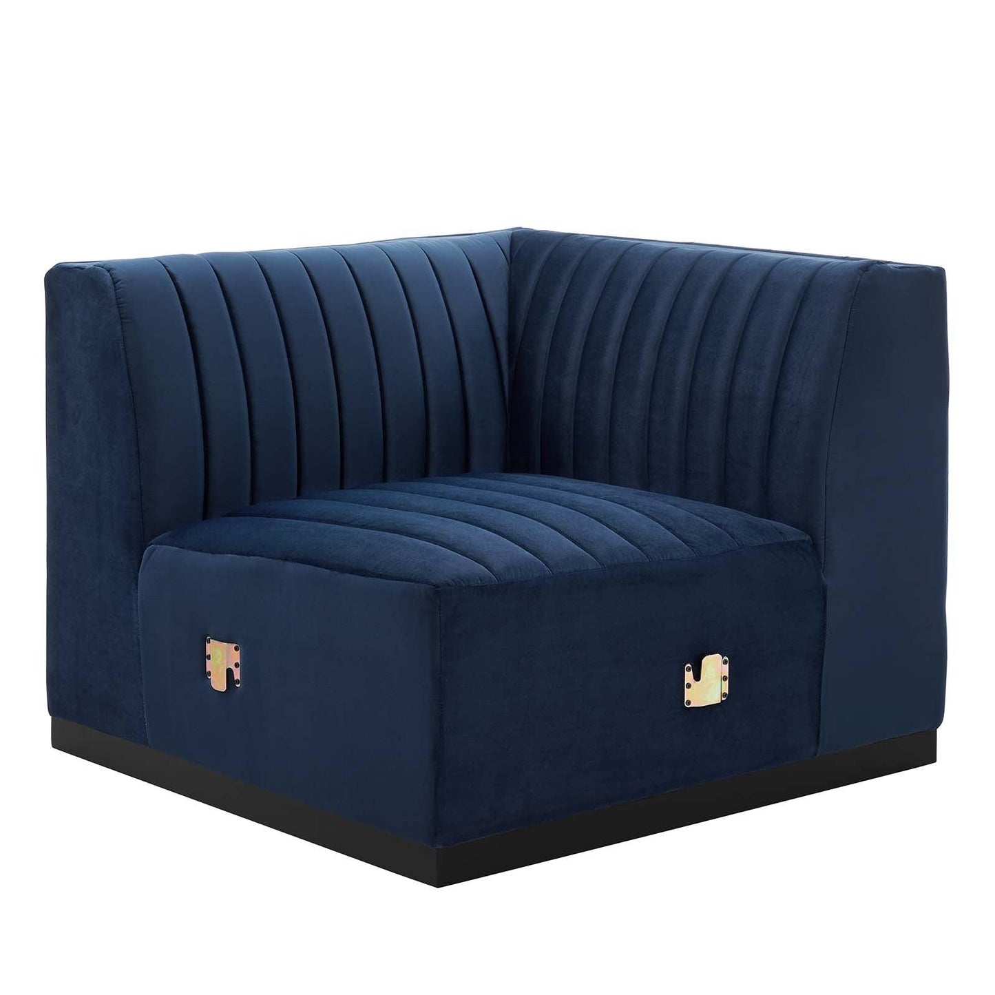 Modway Conjure Channel Tufted Performance Velvet Right Corner Chair FredCo