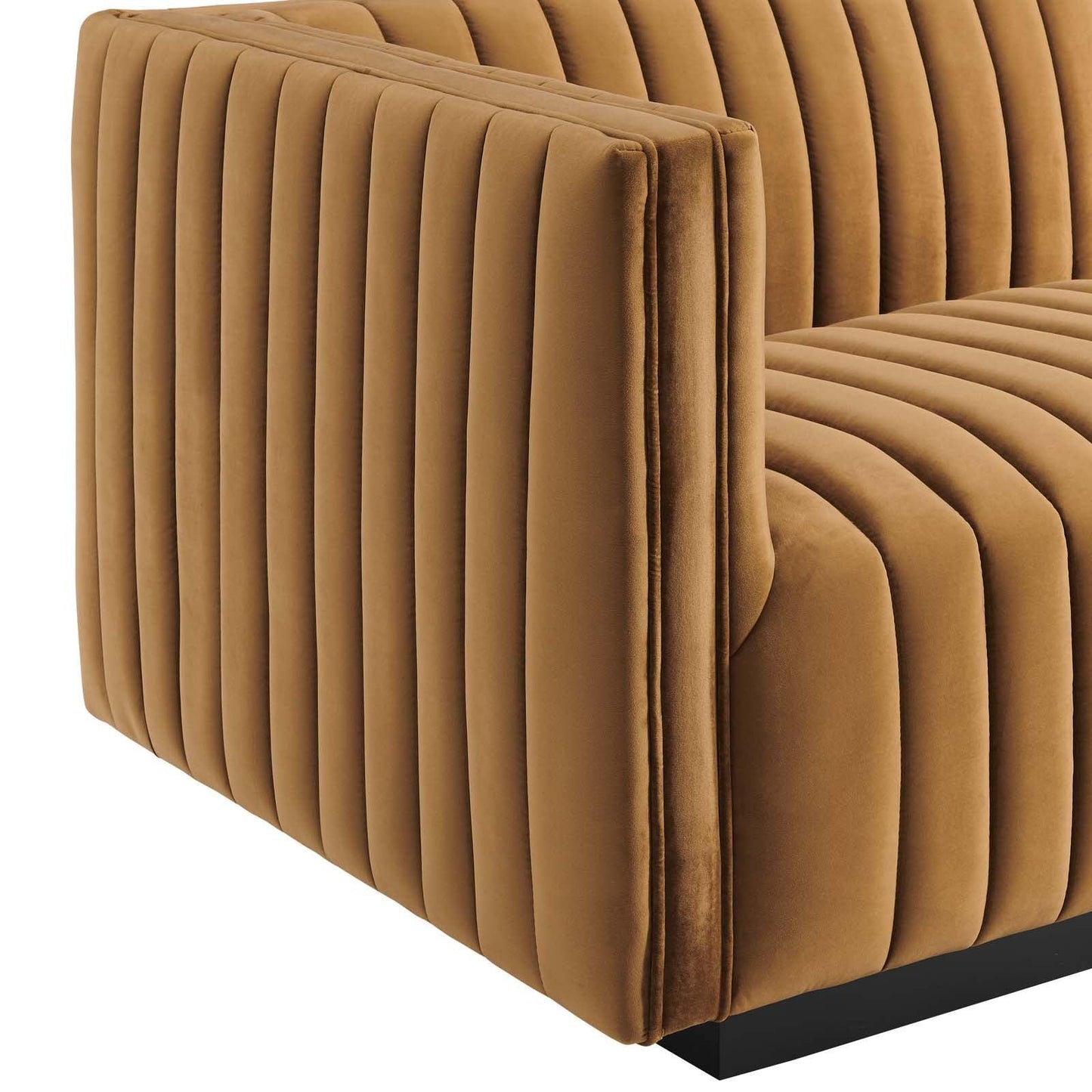 Modway Conjure Channel Tufted Performance Velvet Sofa FredCo