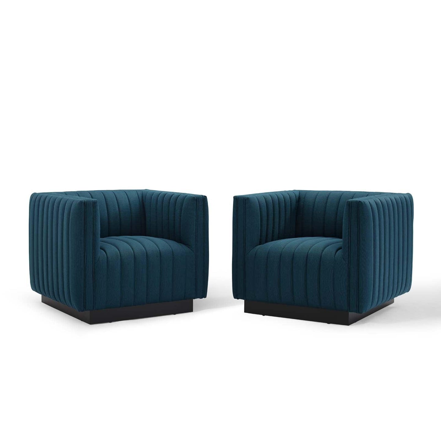 Modway Conjure Tufted Armchair Upholstered Fabric Set of 2 FredCo