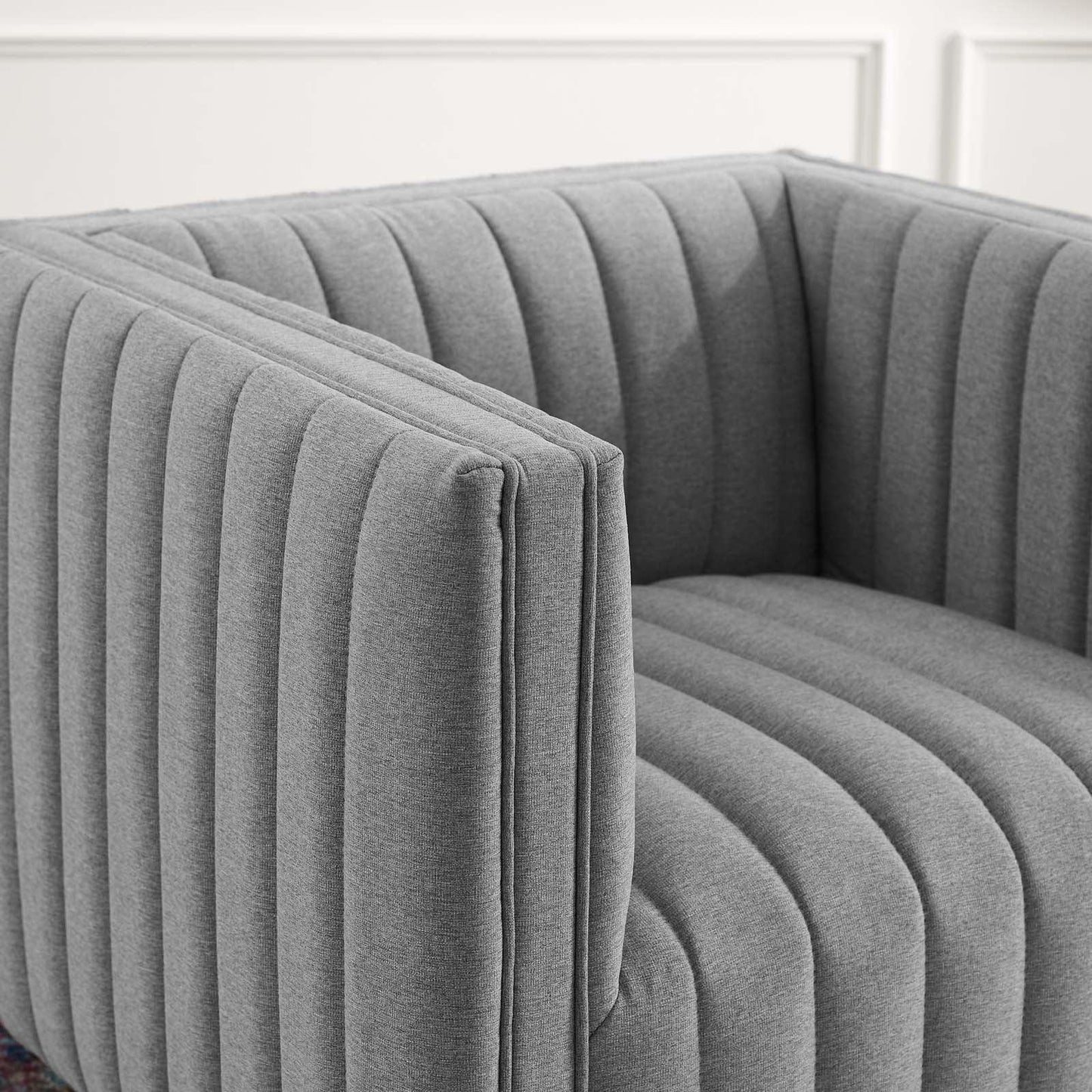 Modway Conjure Tufted Upholstered Fabric Armchair FredCo