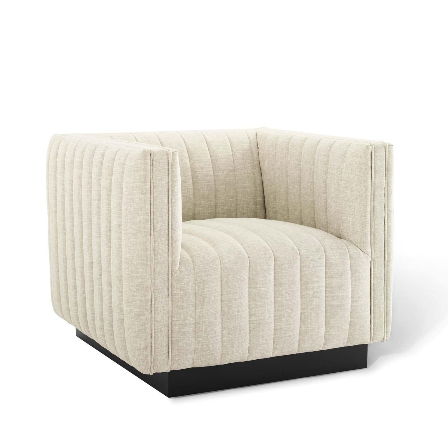Modway Conjure Tufted Upholstered Fabric Armchair FredCo