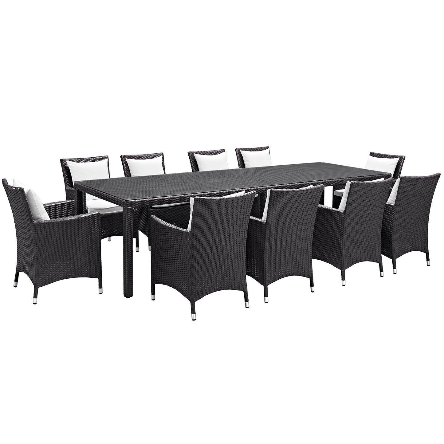 Modway Convene 11 Piece Outdoor Patio Dining Set FredCo