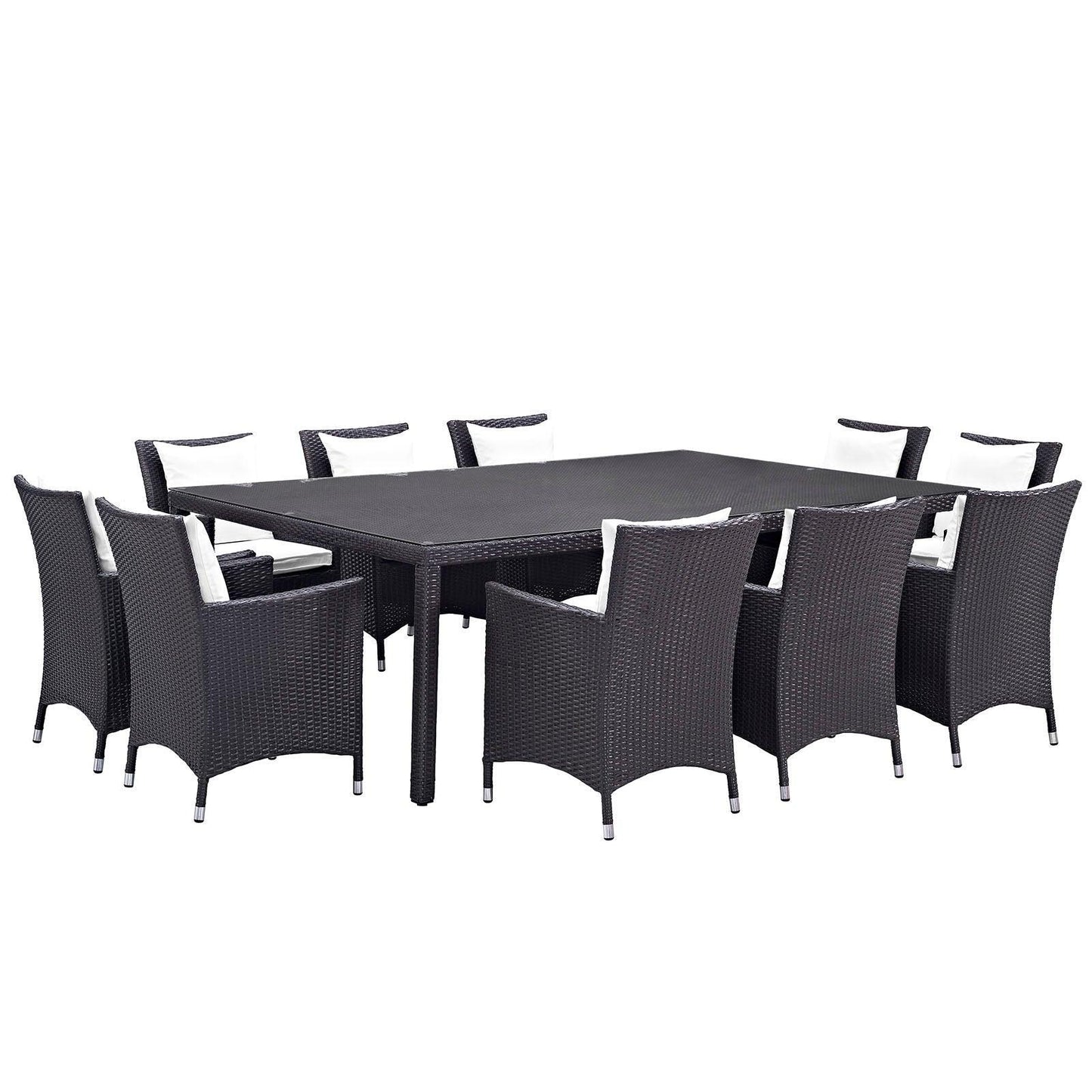Modway Convene 11 Piece Outdoor Patio Dining Set, EEI-2240 FredCo
