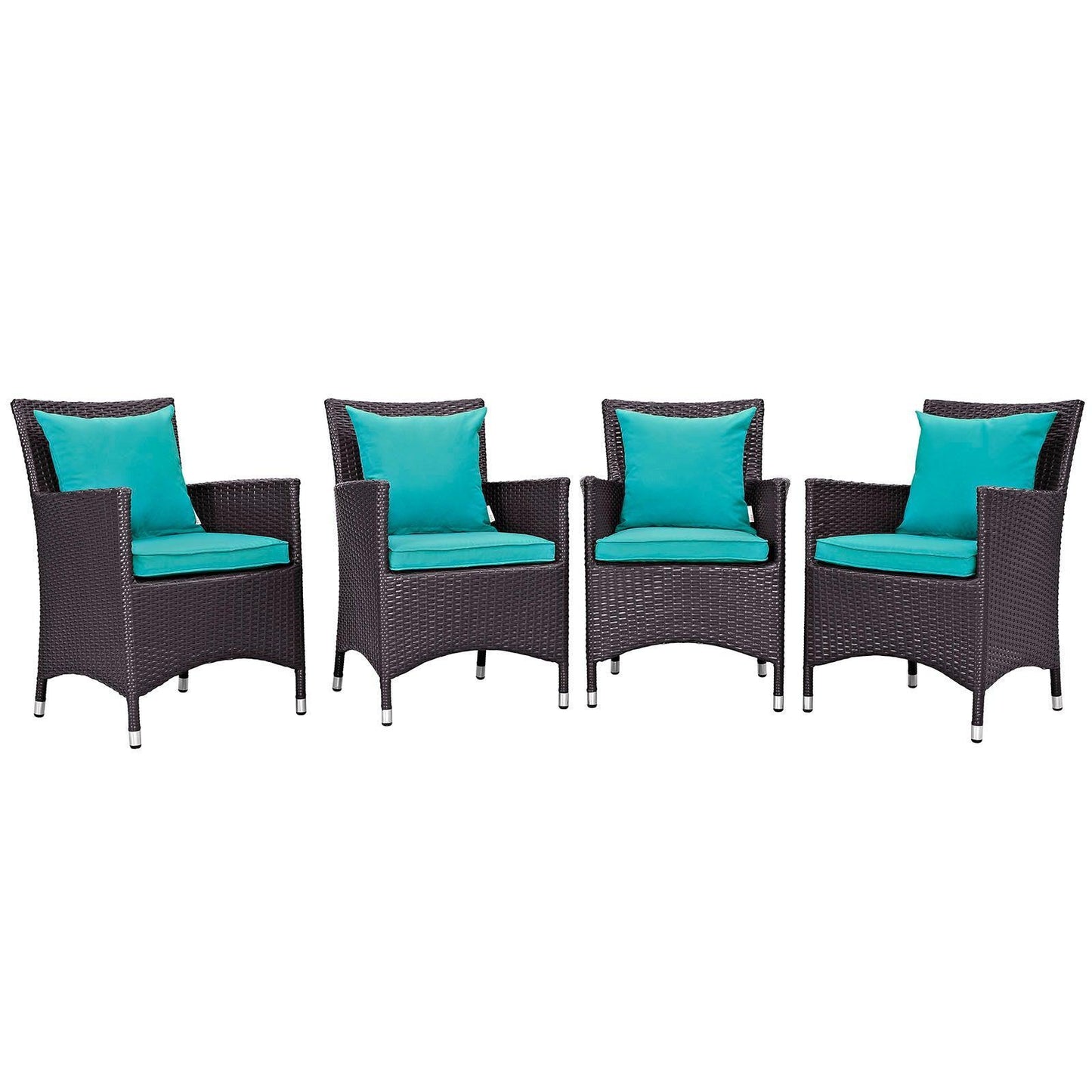 Modway Convene 4 Piece Outdoor Patio Dining Set FredCo