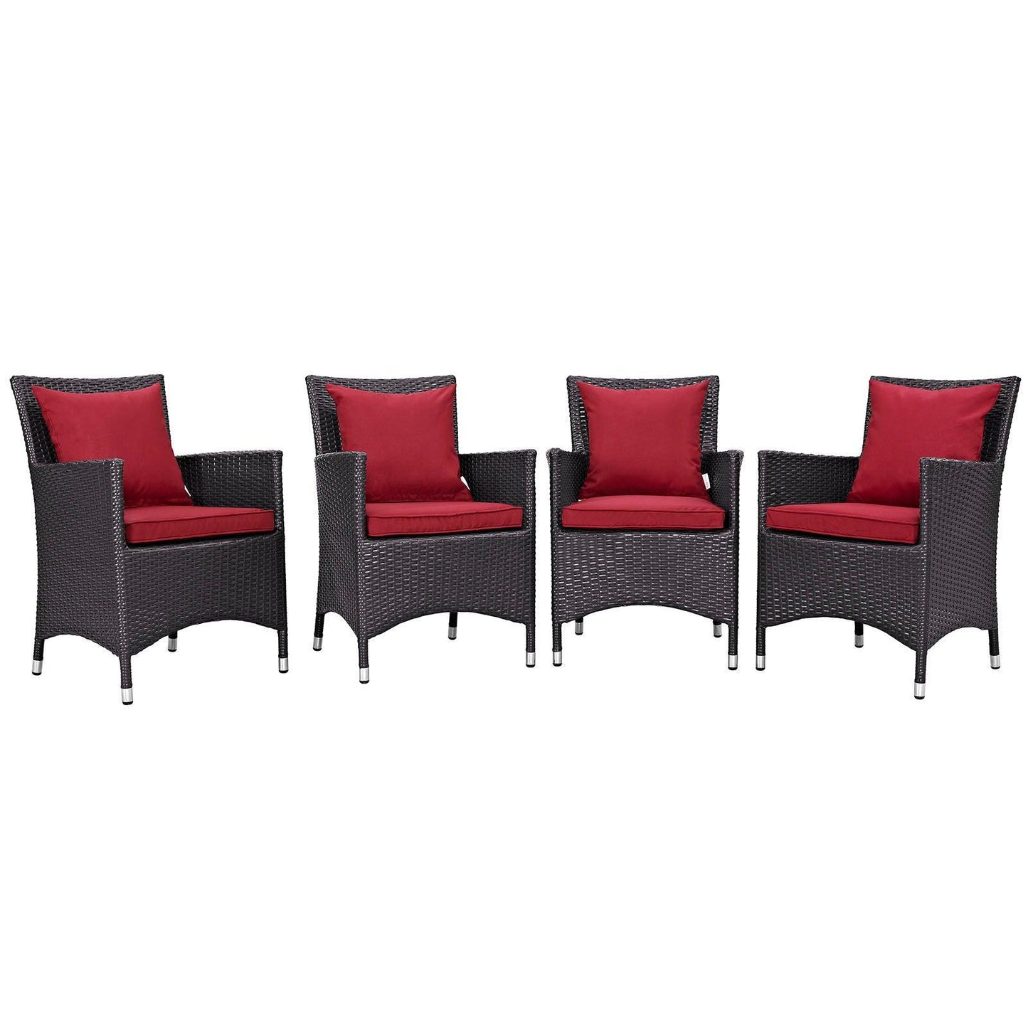 Modway Convene 4 Piece Outdoor Patio Dining Set FredCo