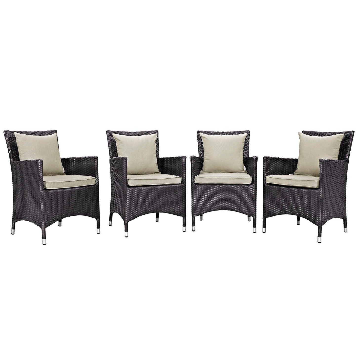 Modway Convene 4 Piece Outdoor Patio Dining Set FredCo