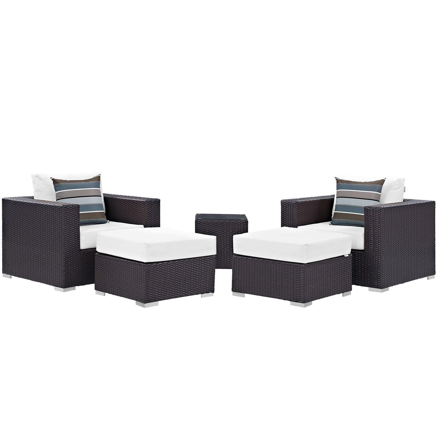 Modway Convene 5 Piece Outdoor Patio Sectional Set, EEI-2366 FredCo
