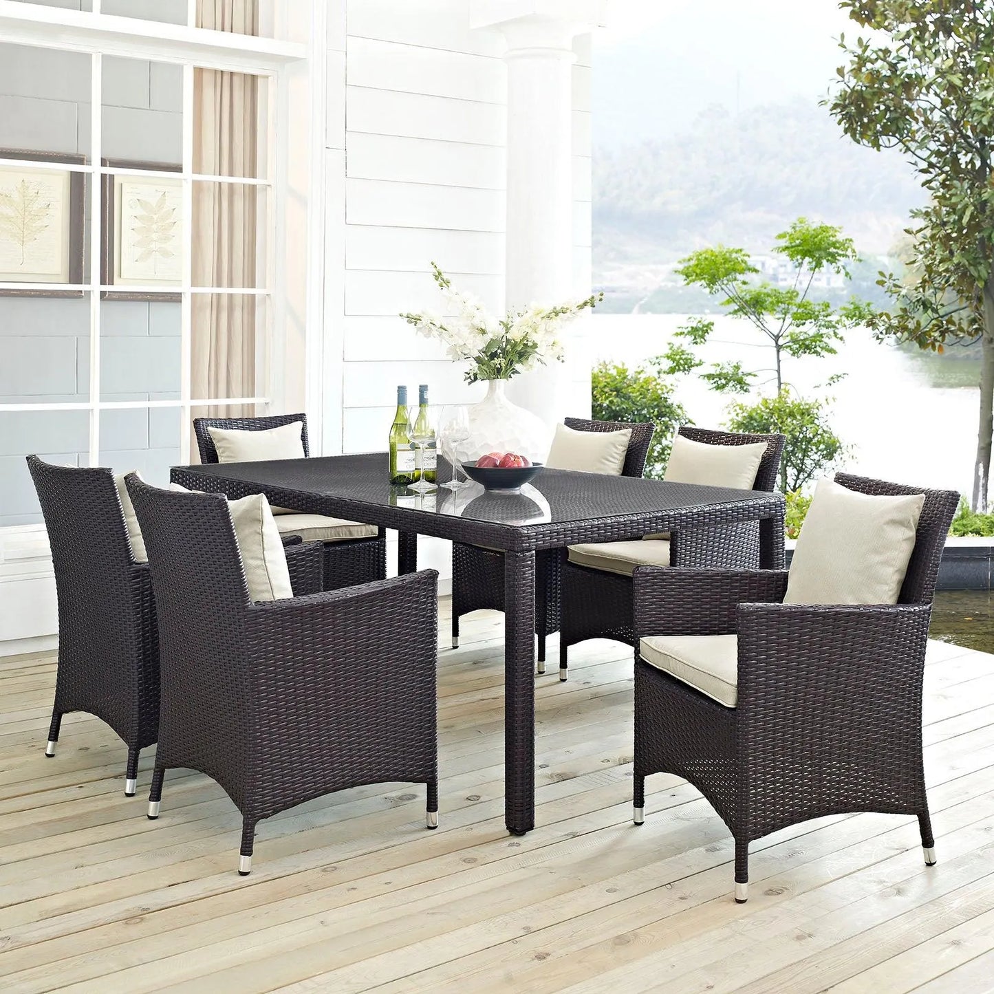 Modway Convene 7 Piece Outdoor Patio Dining Set, EEI-2199 FredCo