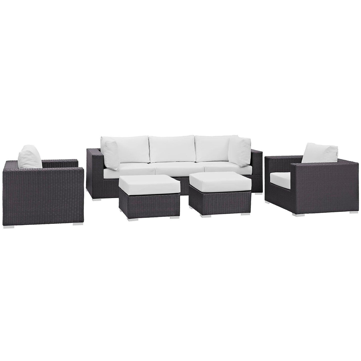 Modway Convene 7 Piece Outdoor Patio Sectional Set, EEI-2200 FredCo