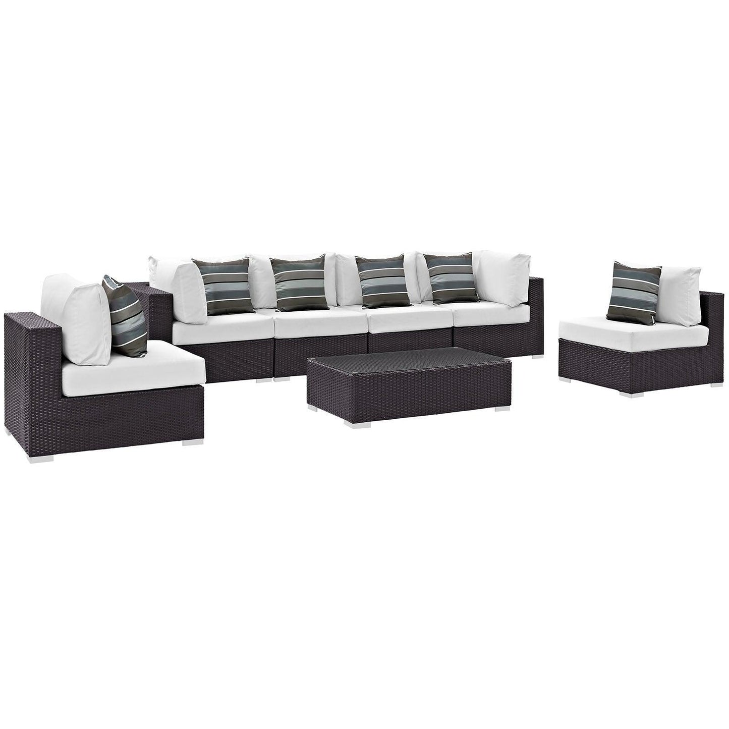 Modway Convene 7 Piece Outdoor Patio Sectional Set, EEI-2357 FredCo