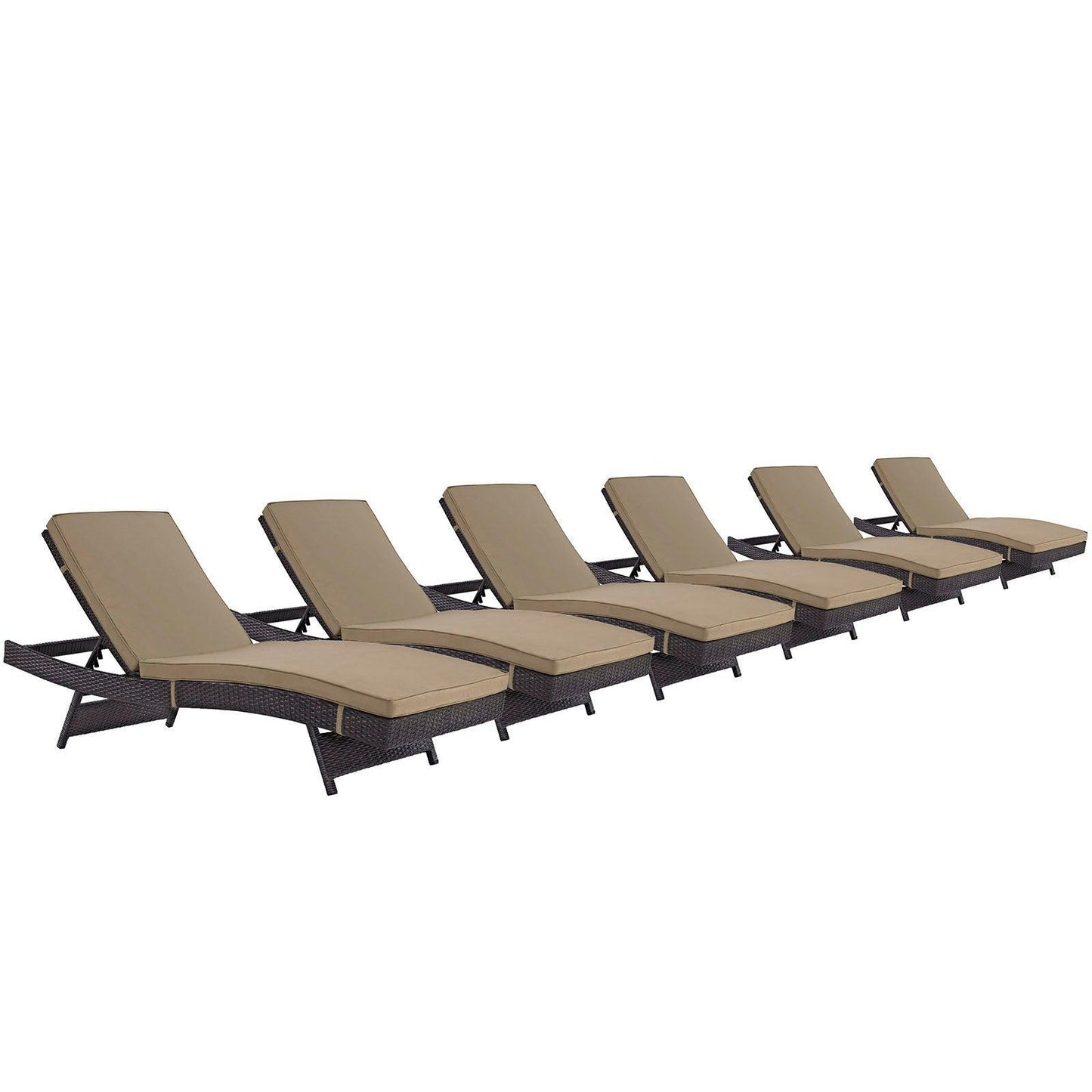 Modway Convene Chaise Outdoor Patio Set of 6 FredCo