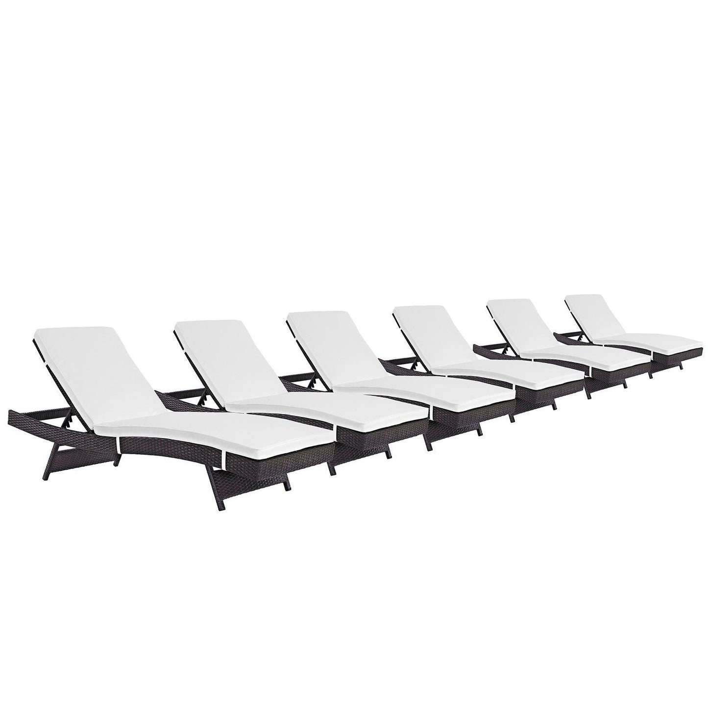 Modway Convene Chaise Outdoor Patio Set of 6 FredCo