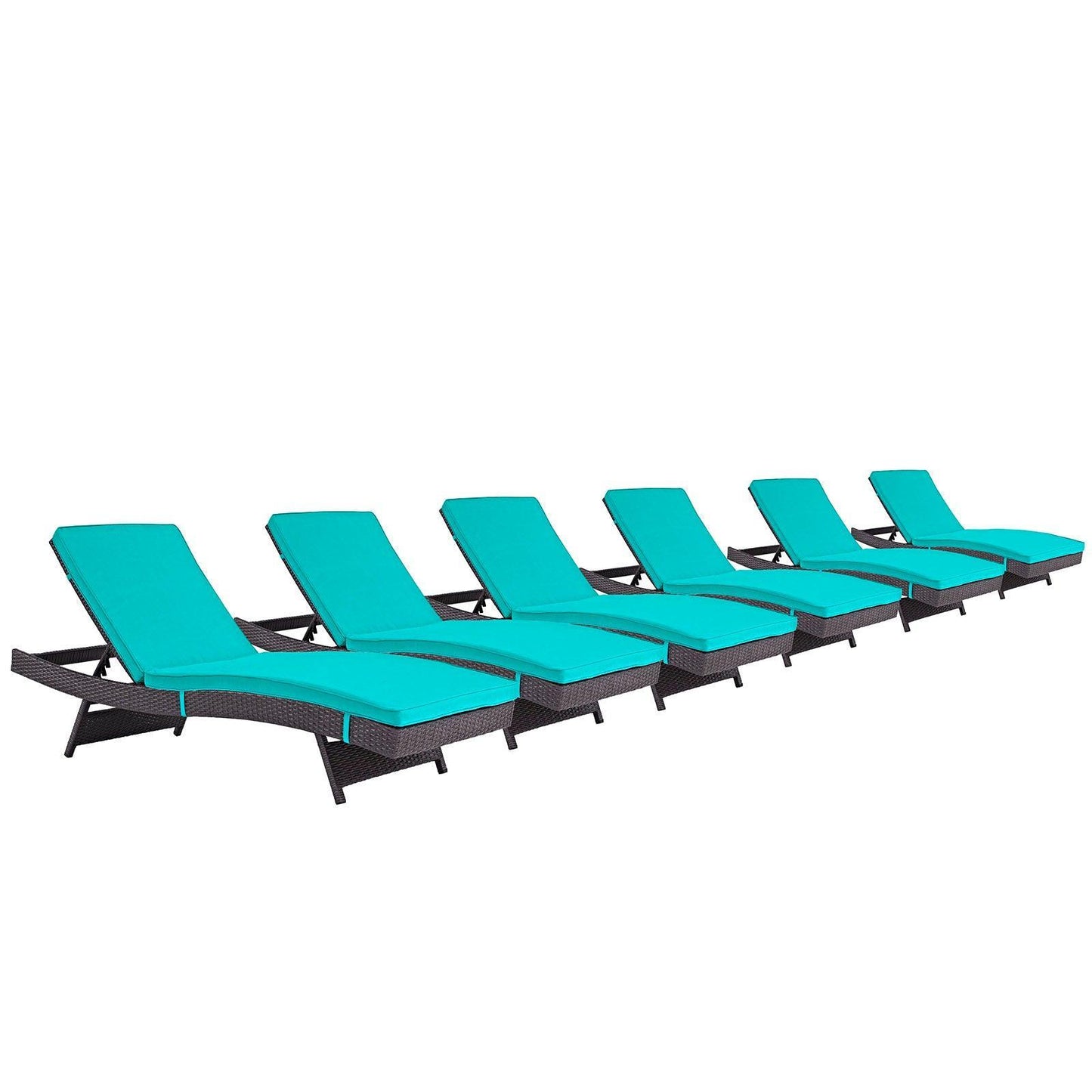 Modway Convene Chaise Outdoor Patio Set of 6 FredCo